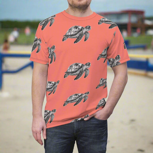 Sea Turtle in Coral - Men's Tee