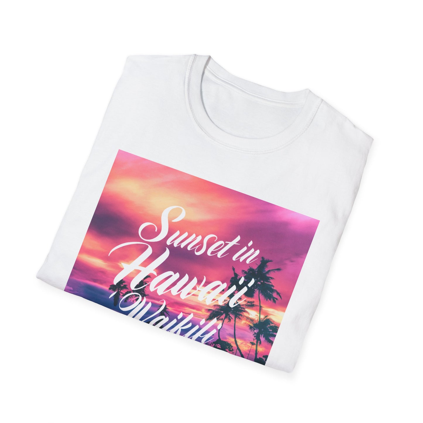 Hawaii Sunset, Wanderlust - Unisex Softstyle T-Shirt