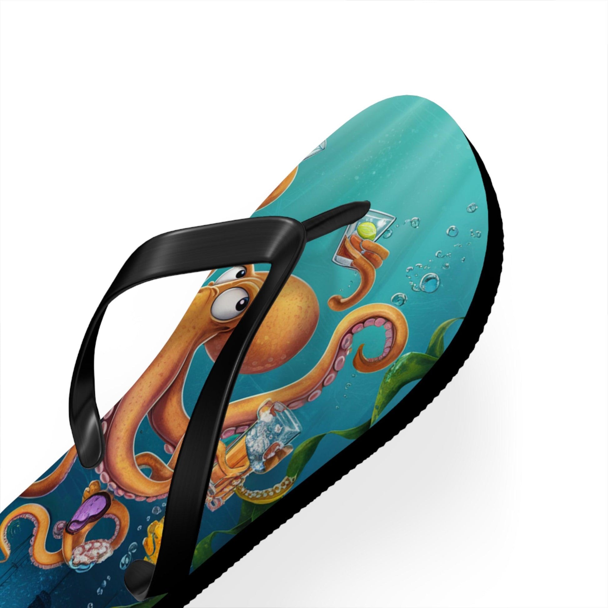 Octopus and Tequila Inspired Flip Flops, Express Your Beach Loving Self - Coastal Collections