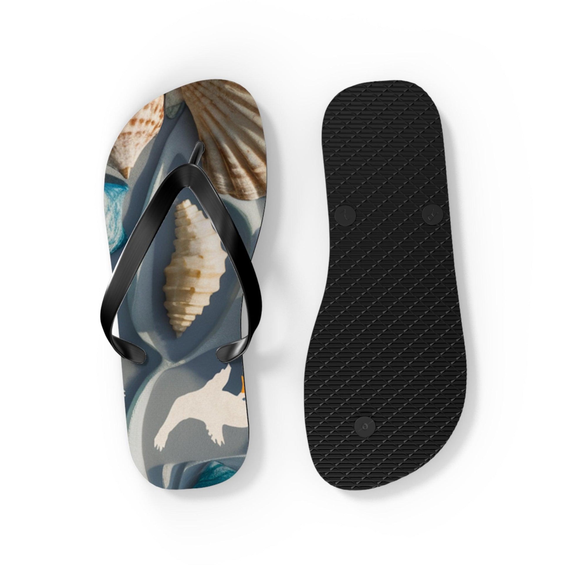 Seashell and Seagull Inspired Flip Flops, Express Your Beach Loving Self - Coastal Collections