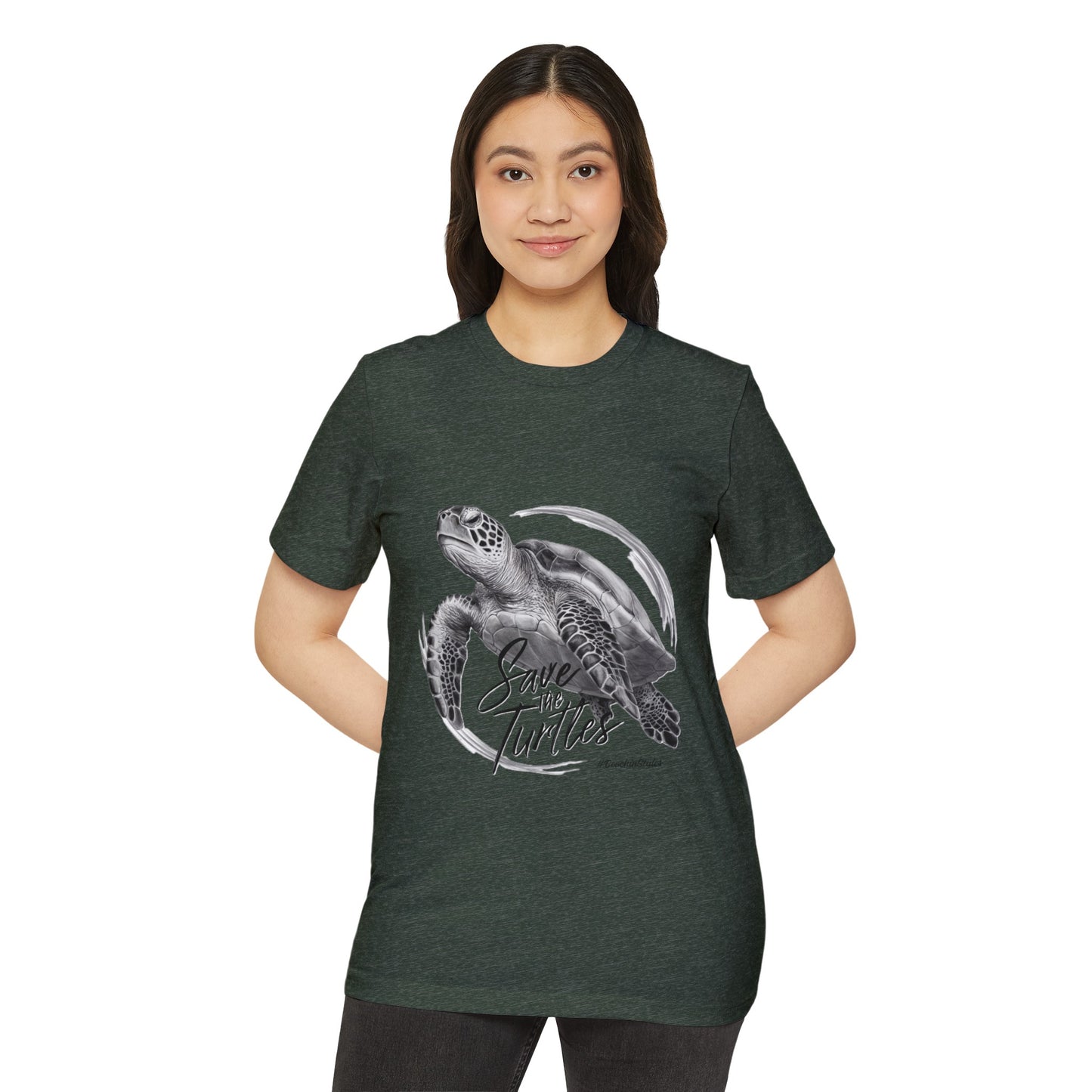 Save the Turtles Unisex Recycled Organic T-Shirt (Print on Front)