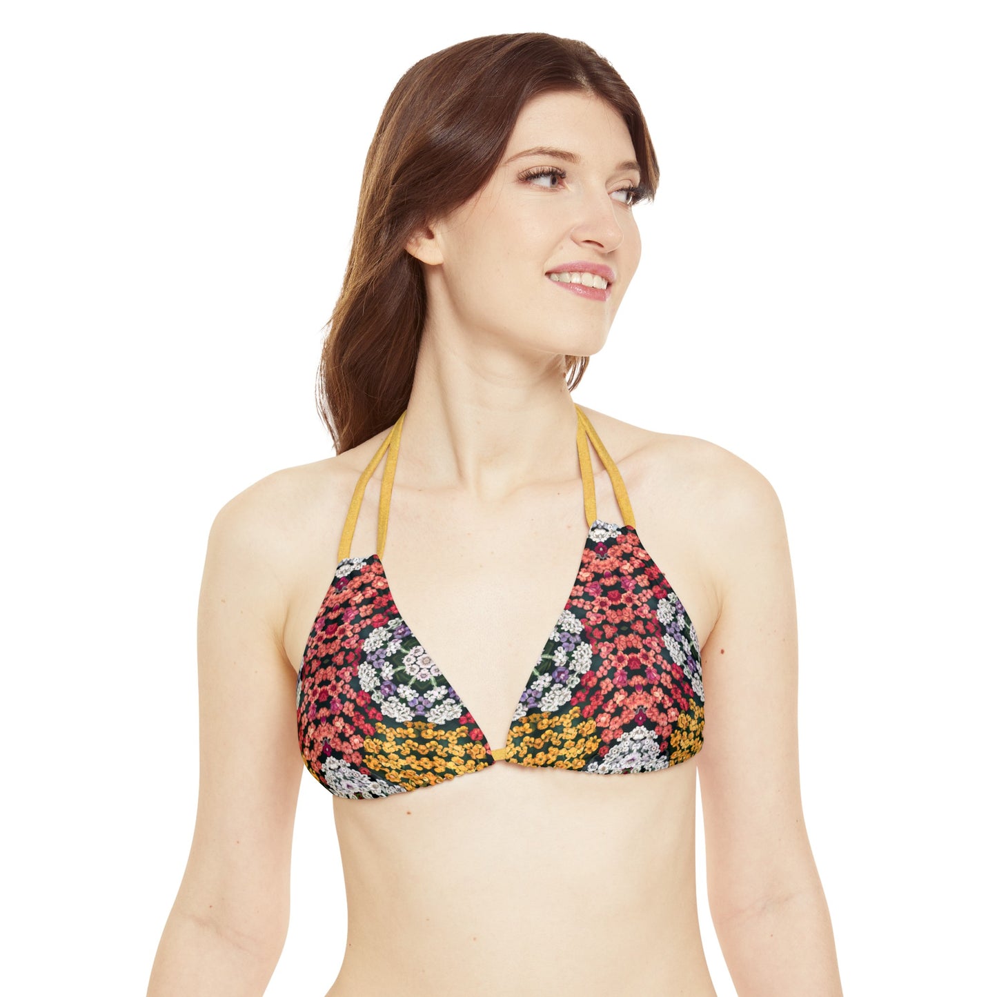 Yarrow Flower Strappy Bikini Set