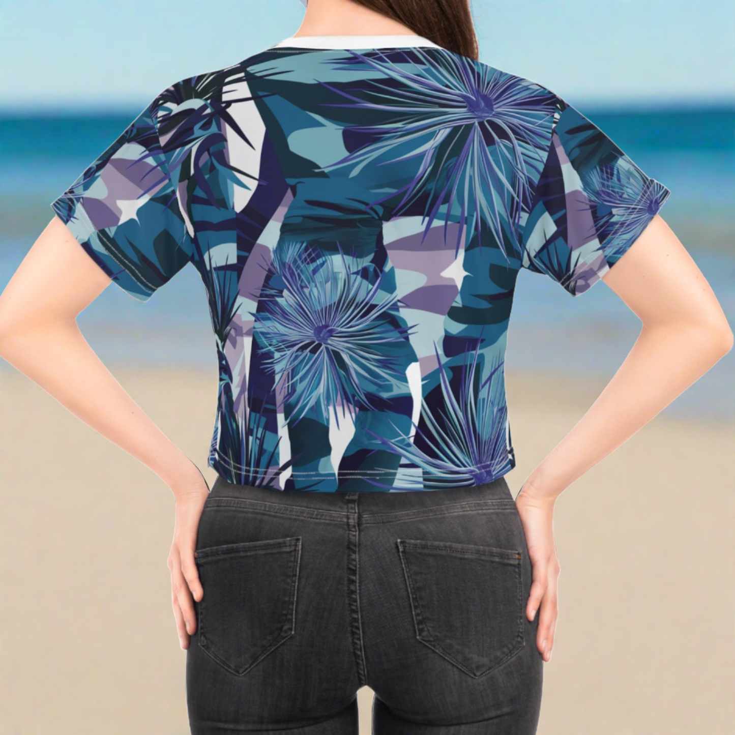 Holly Flower Crop Top Beachwear