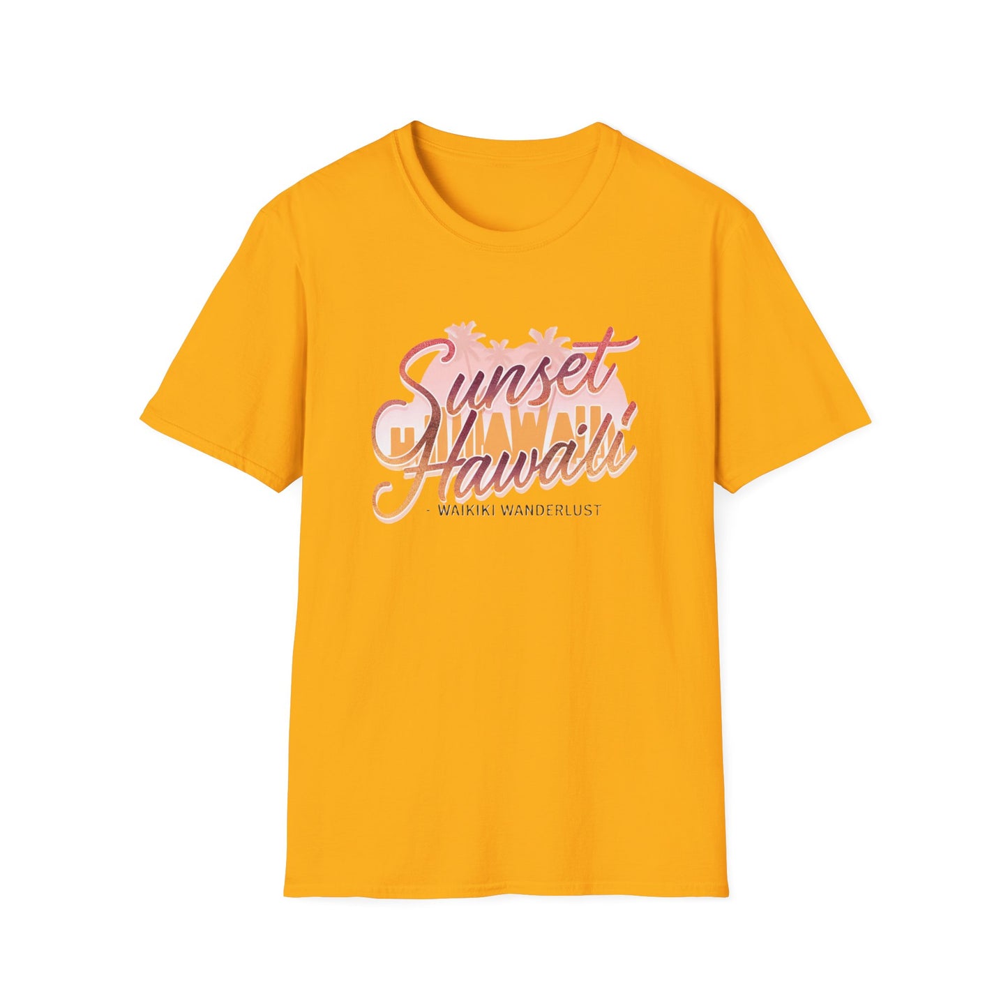 Hawaii Sunset, Wanderlust - Unisex Softstyle T-Shirt