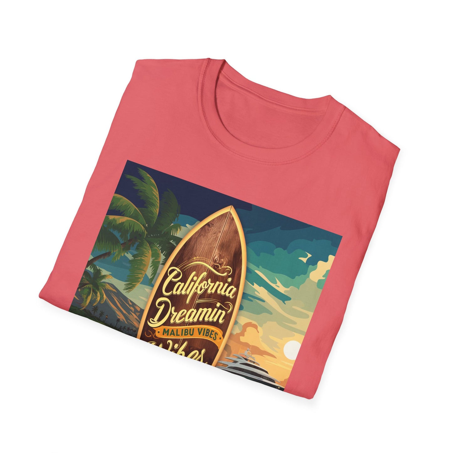 California Dreamin, Malibu Vibes - Unisex Softstyle T-Shirt