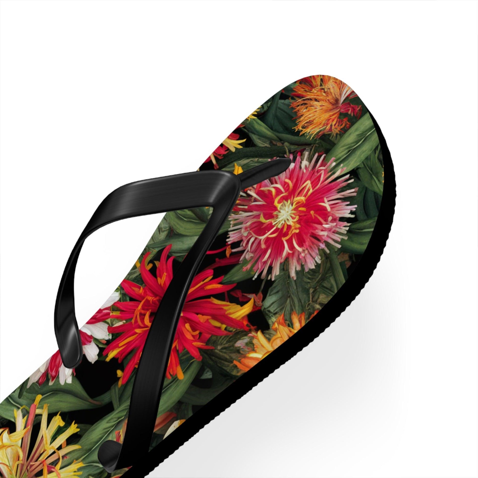 Lantana Bouquet Flower Inspired Flip Flops, Express Your Beach Loving Self - Coastal Collections