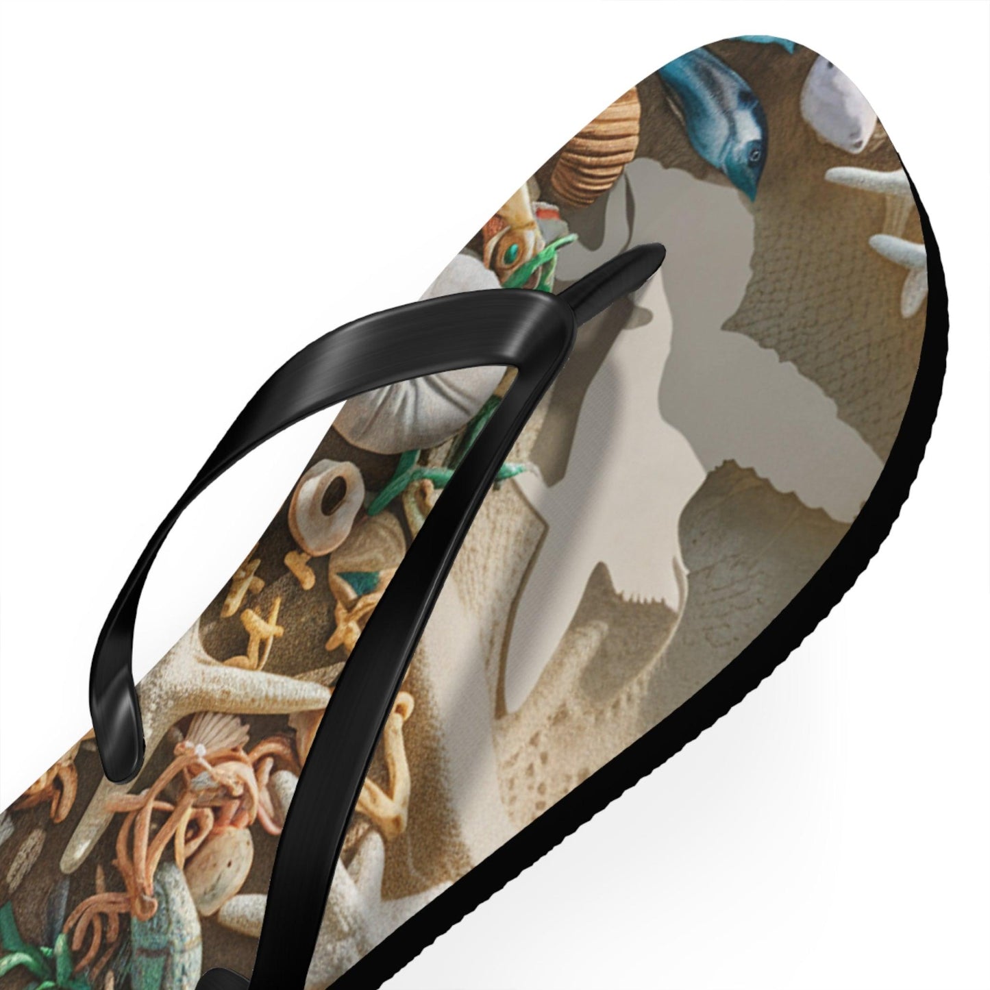 Seashell and Seagull Inspired Flip Flops v4, Express Your Beach Loving Self - Coastal Collections