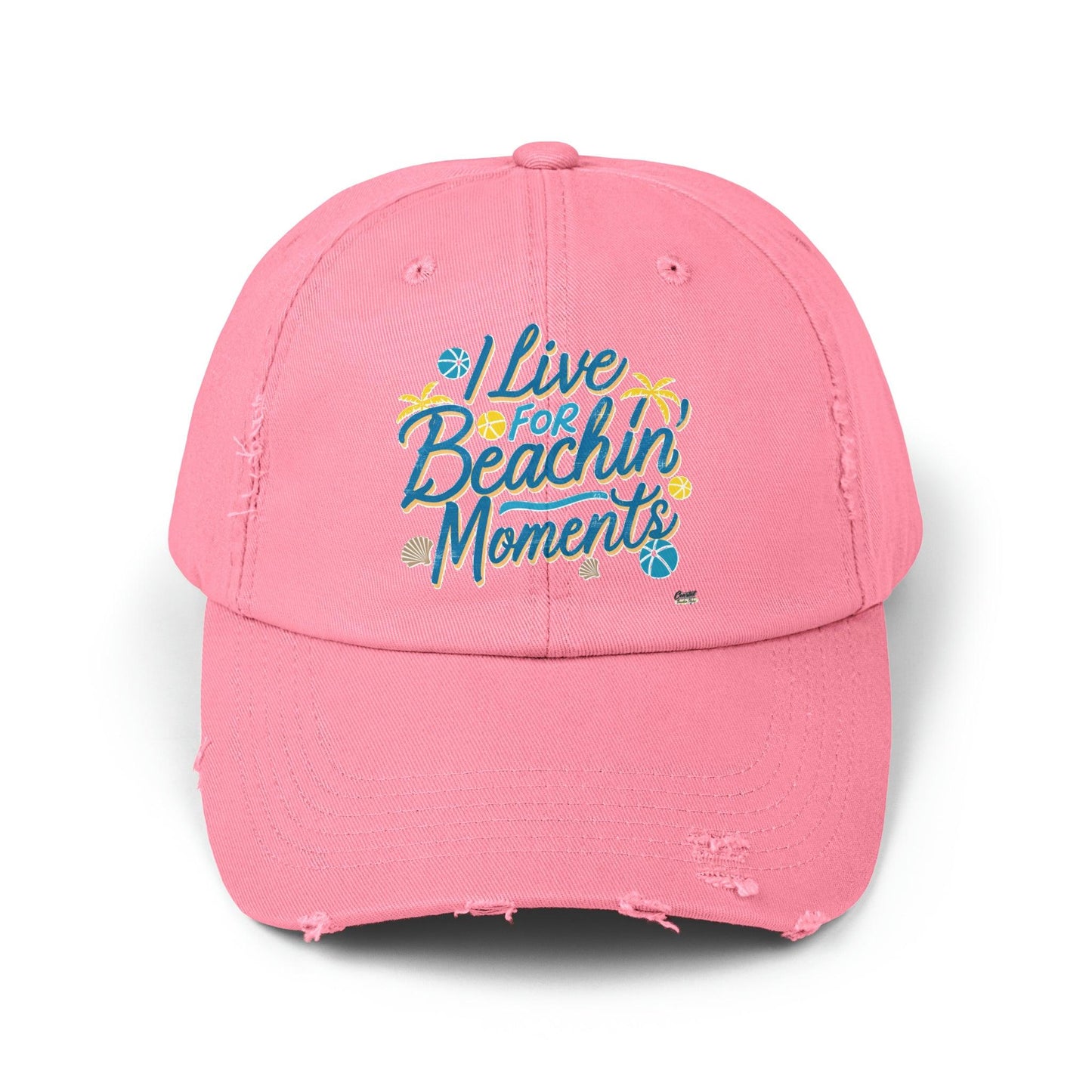 I Live For Beachin Moments Distressed Cap, Casual Beach Hat - Coastal Collections