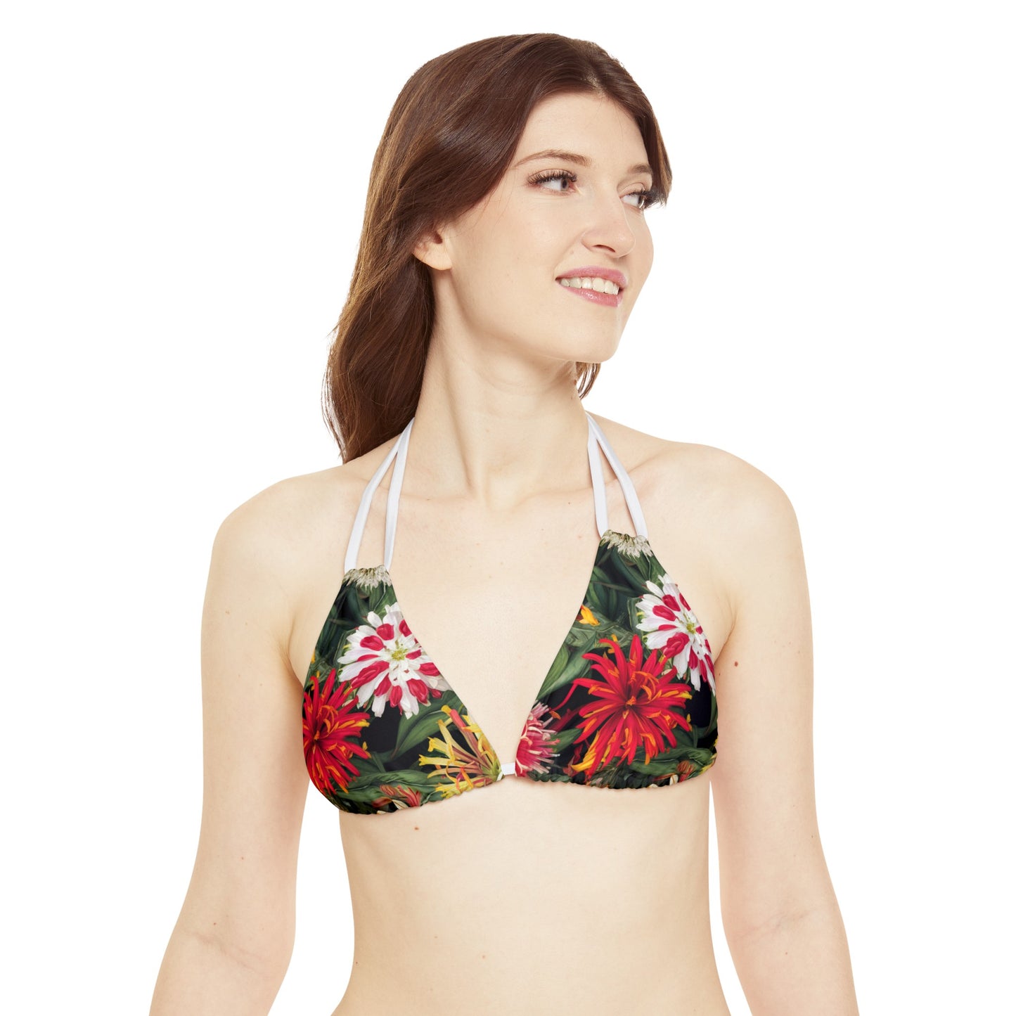 Lantana Flower Strappy Bikini Set