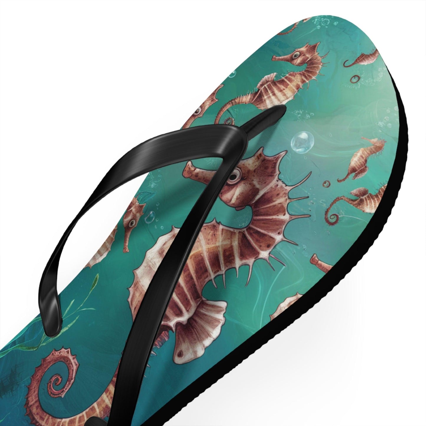 Seahorse Inspired Flip Flops, Express Your Beach Loving Self - Coastal Collections