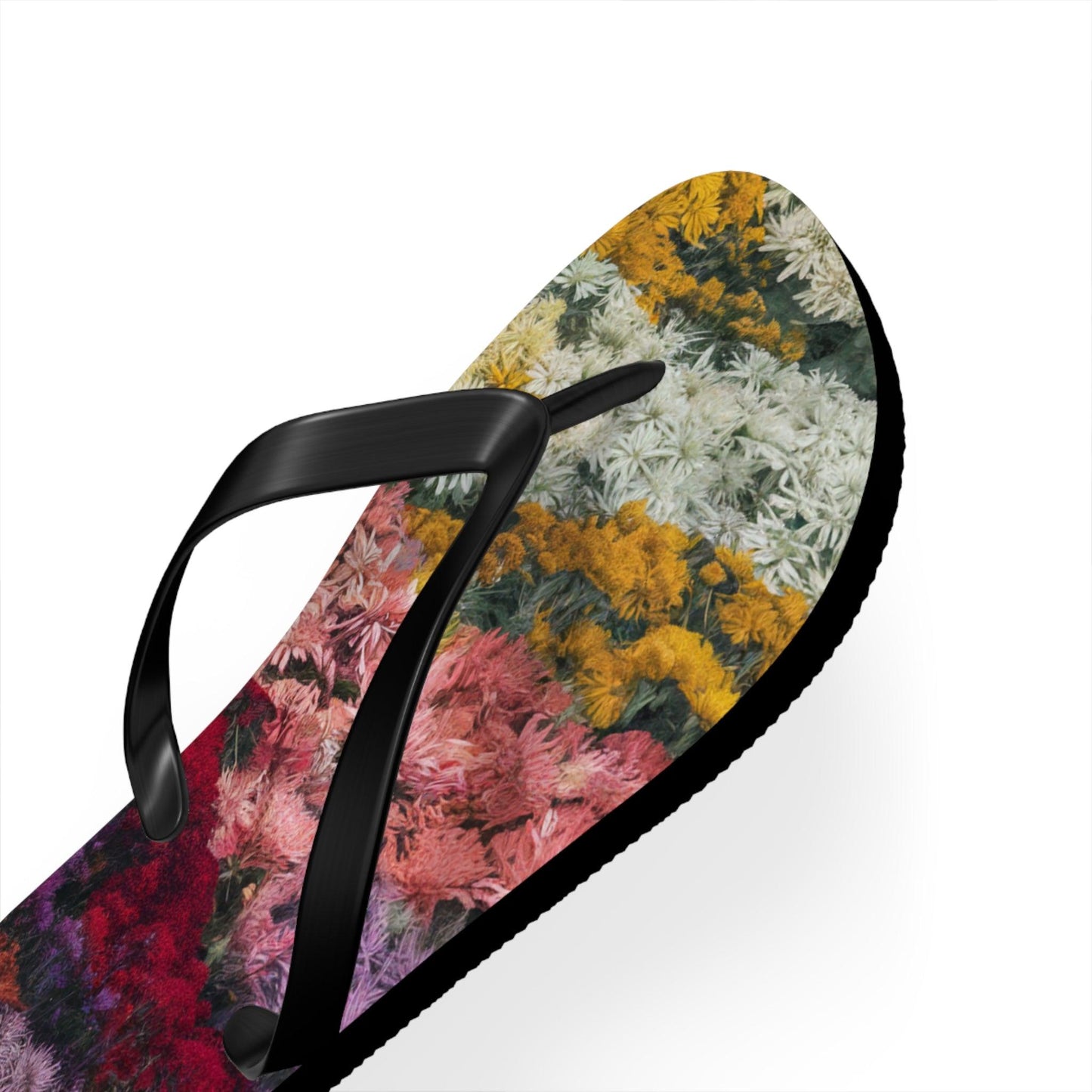 Yarrow Bouquet Flower Inspired Flip Flops, Express Your Beach Loving Self - Coastal Collections