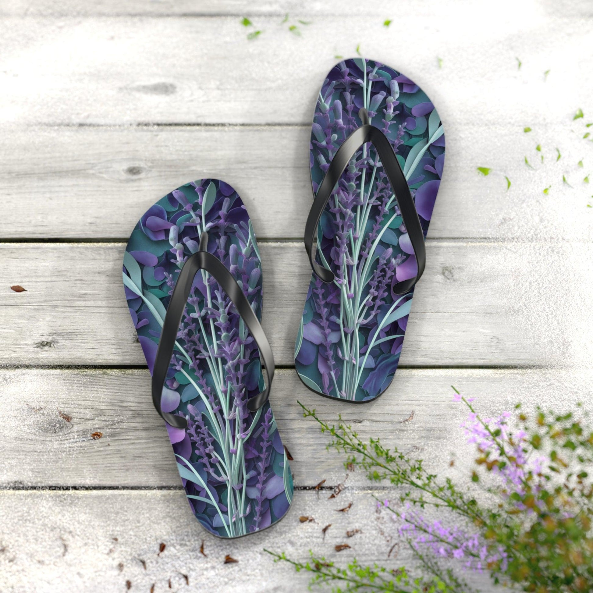 Lavendar Inspired Flip Flops, Express Your Beach Loving Self - Coastal Collections