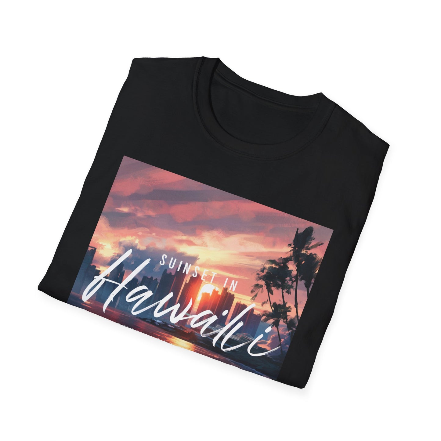 Hawaii Sunset, Waikiki Wanderlust - Unisex Softstyle T-Shirt