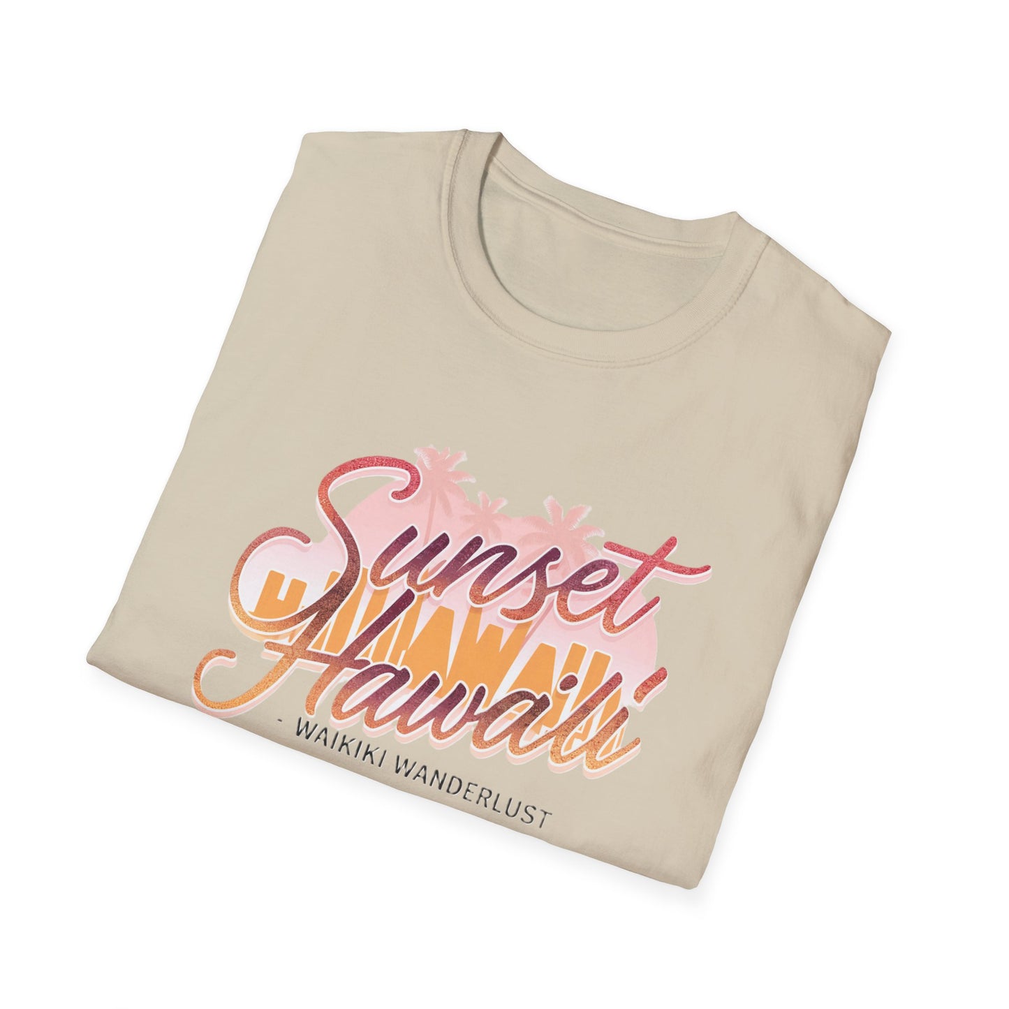 Hawaii Sunset, Wanderlust - Unisex Softstyle T-Shirt