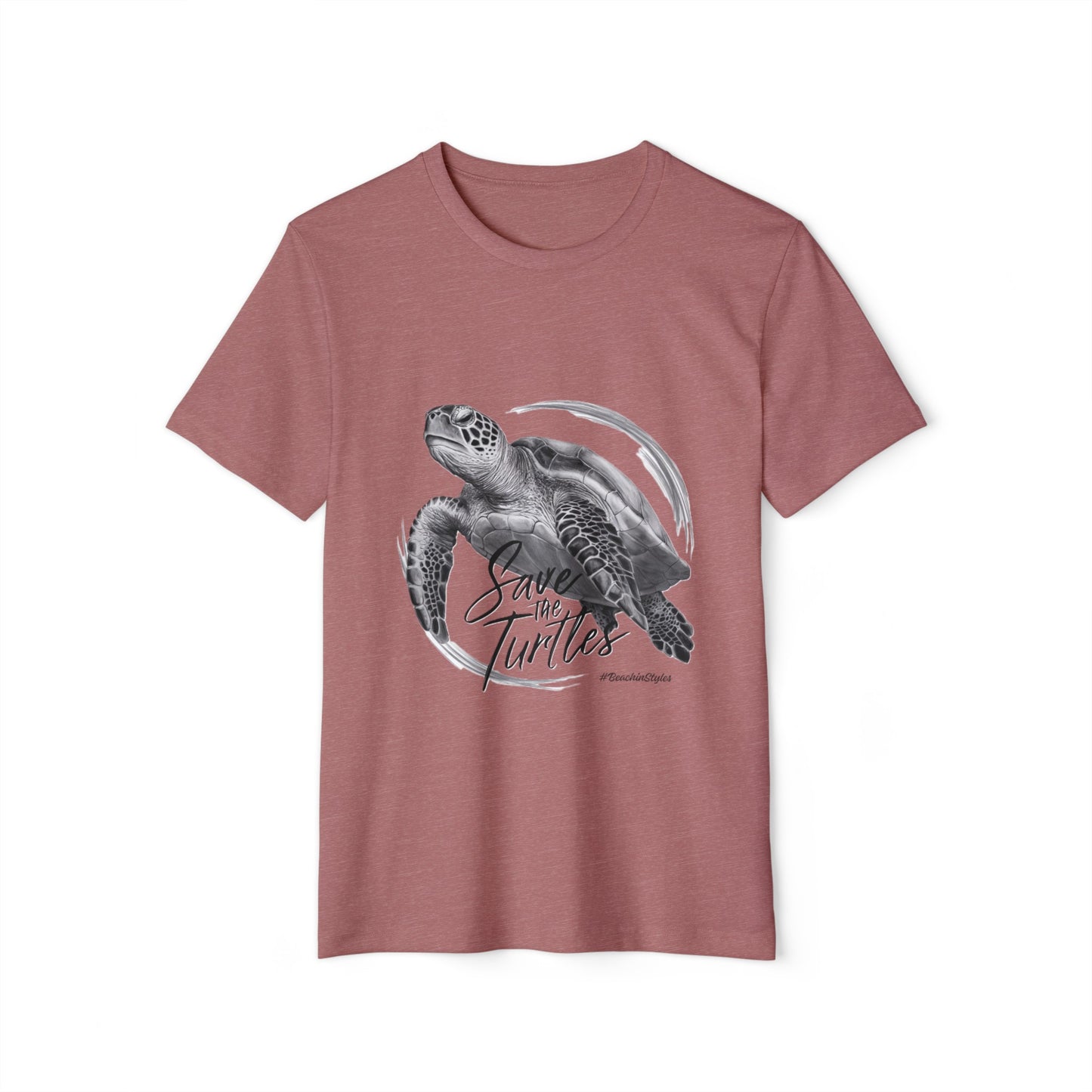 Save the Turtles Unisex Recycled Organic T-Shirt (Print on Front)