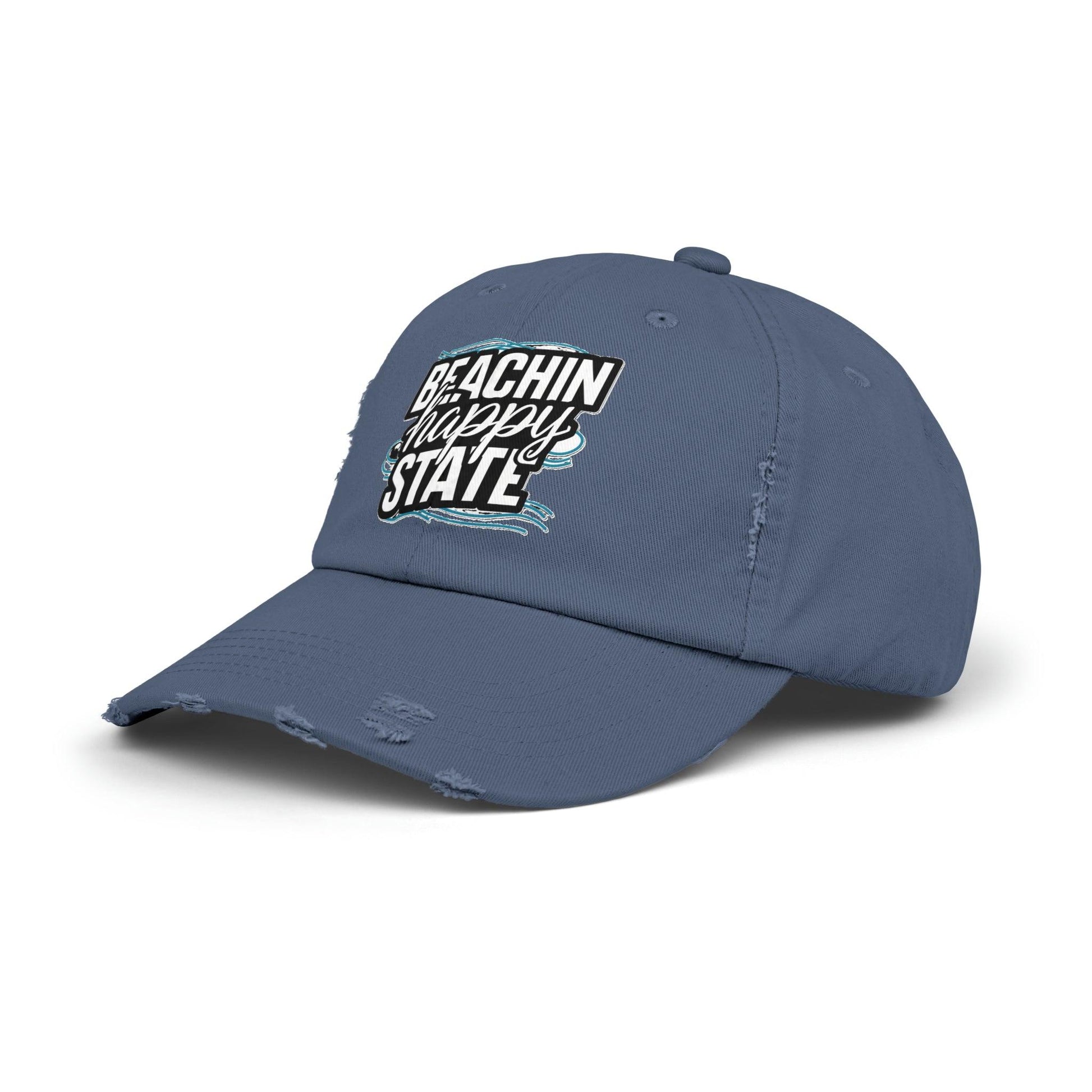 Retro Cap, Beachin Happy State retro distressed cap, casual beach hat - Coastal Collections