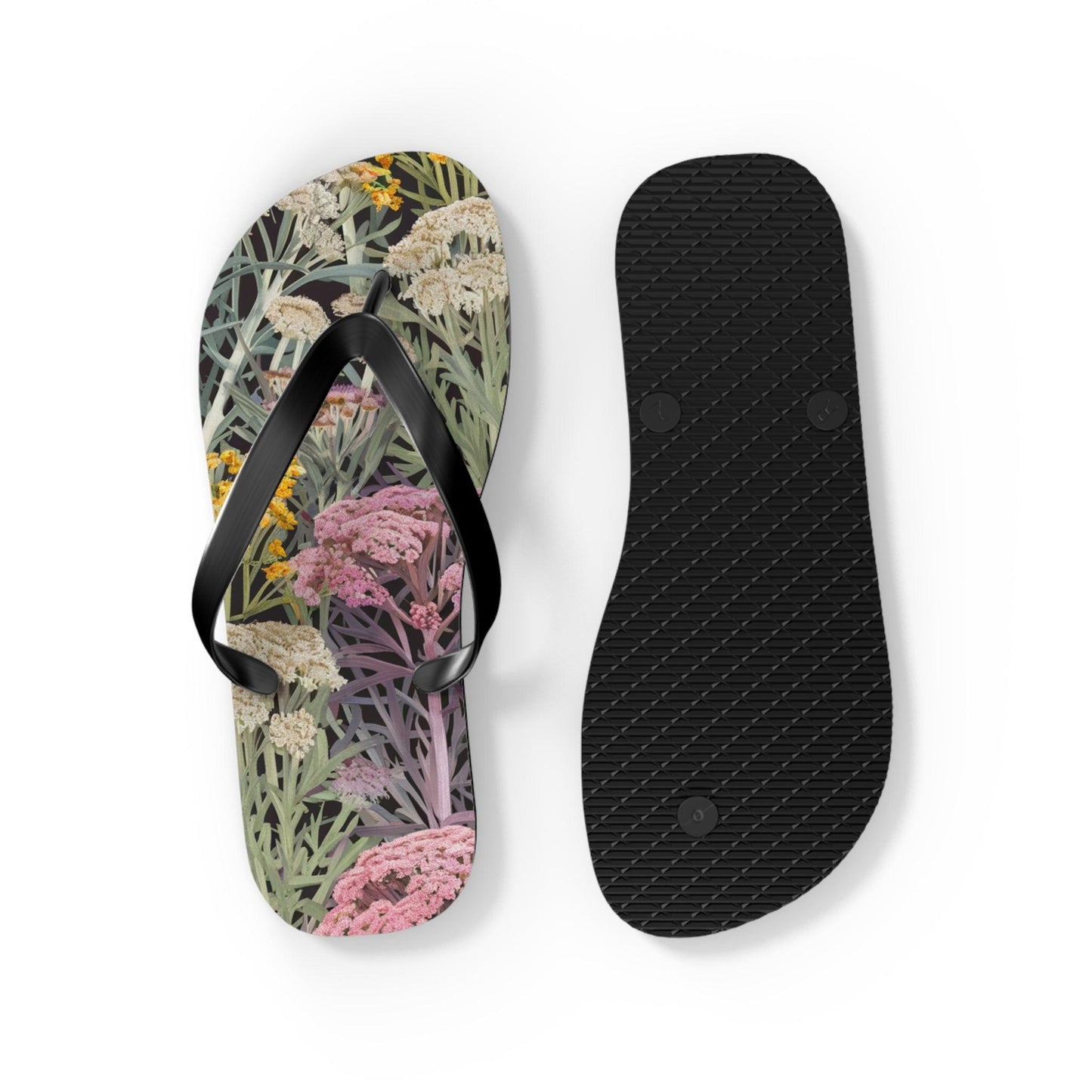 Yarrow Flower Inspired Flip Flops, Express Your Beach Loving Self - Coastal Collections