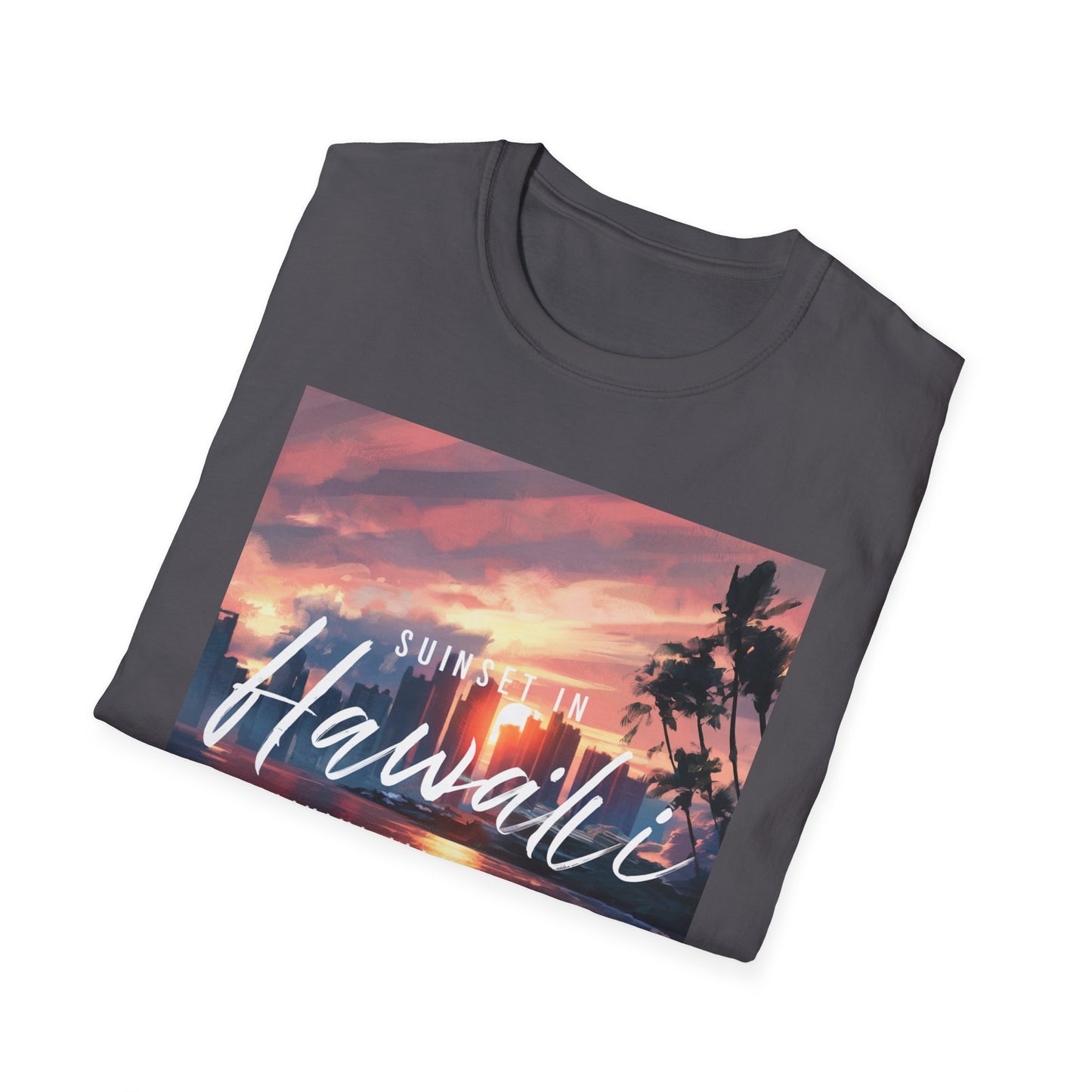 Hawaii Sunset, Waikiki Wanderlust - Unisex Softstyle T-Shirt