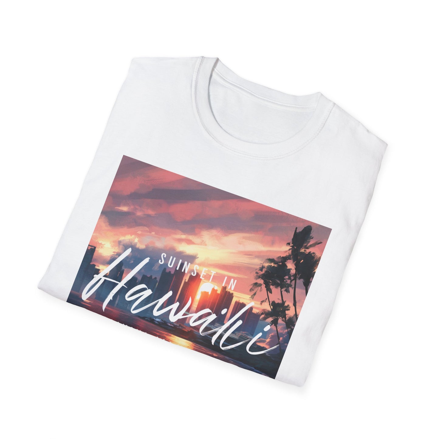 Hawaii Sunset, Waikiki Wanderlust - Unisex Softstyle T-Shirt