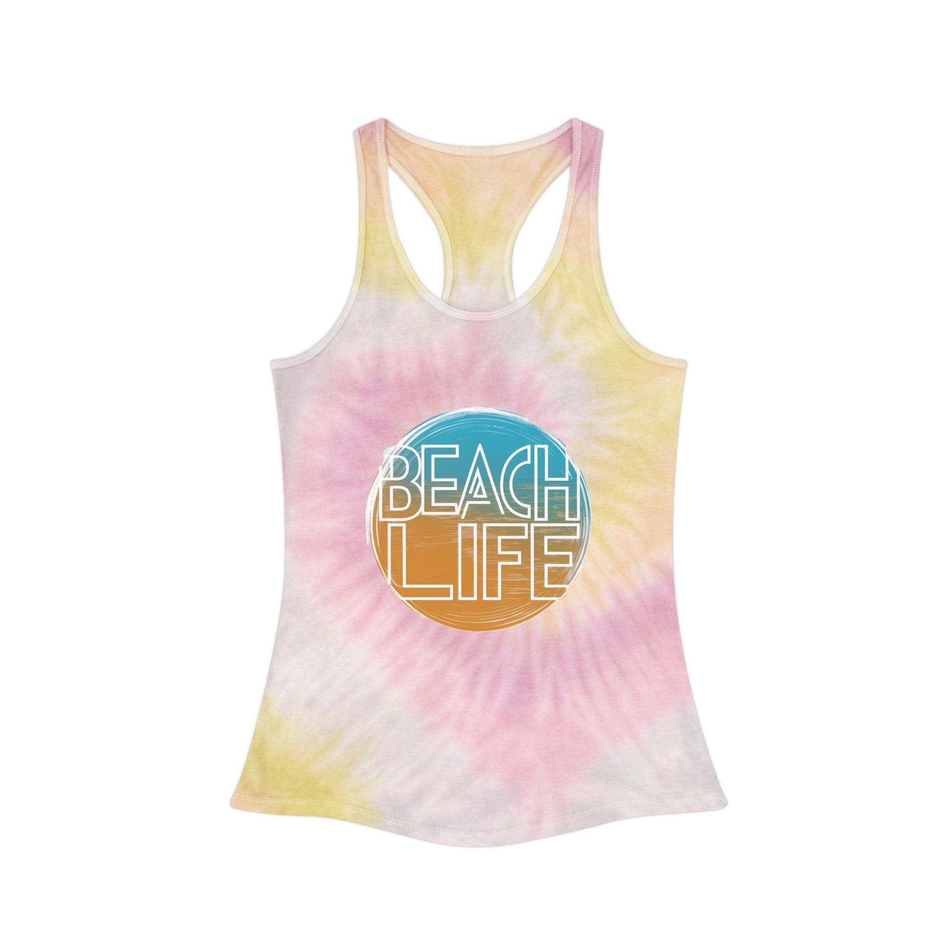 Beache Life Tie Dye Racerback Tank Top - Coastal Collections