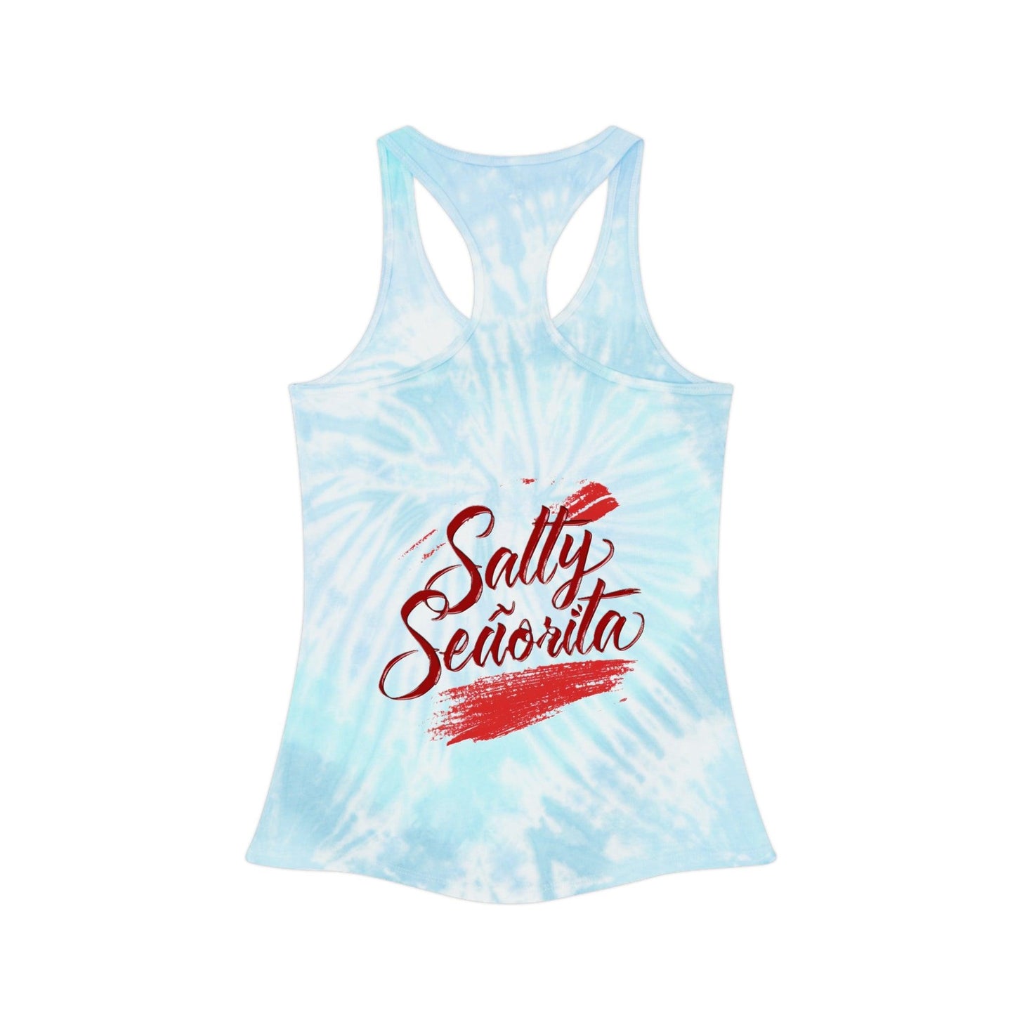 Salty Senorita Tie Dyed Tank Top, Print on Back - Coastal Collections