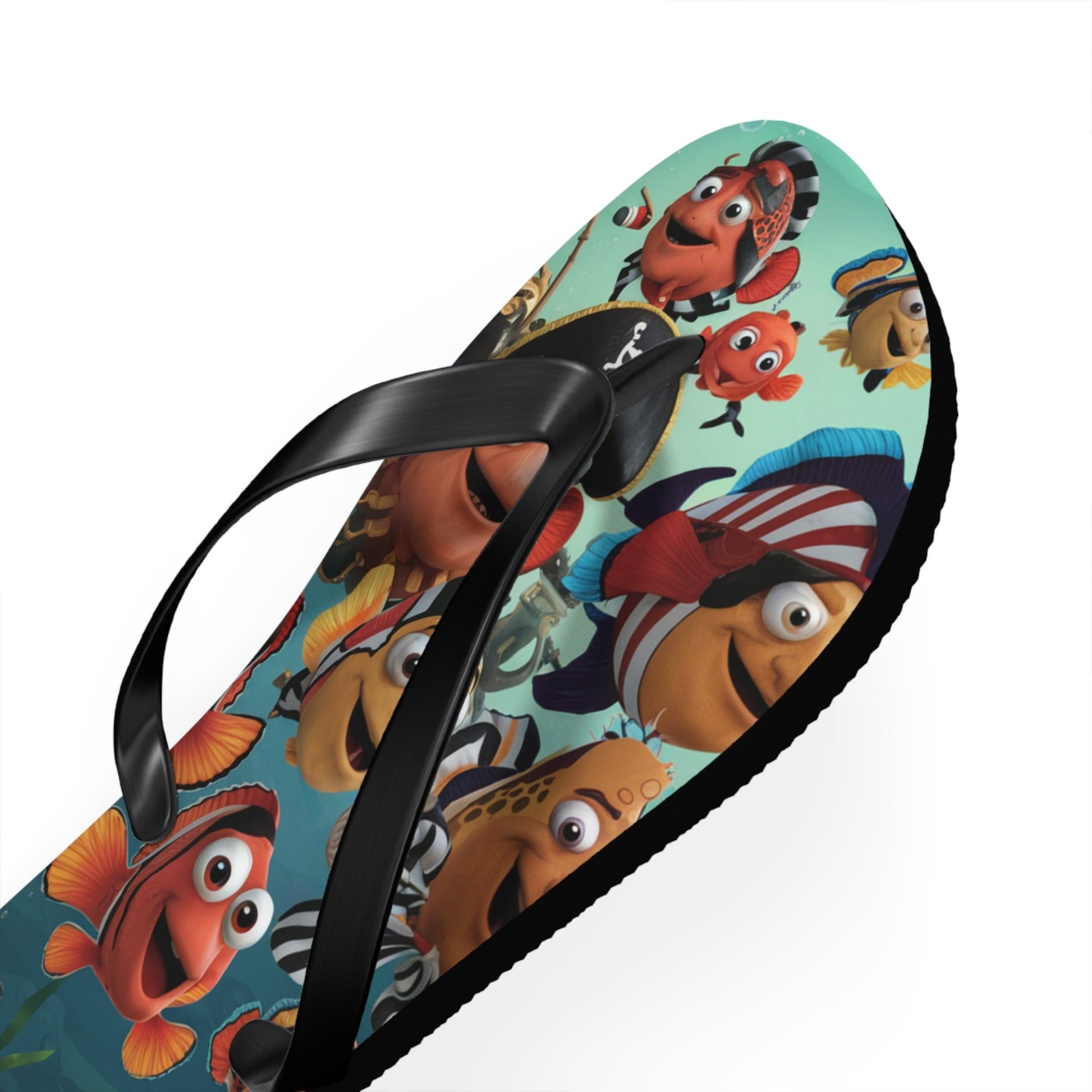 Comical Fish and Pirates Inspired Flip Flops v2, Express Your Beach Loving Self - Coastal Collections