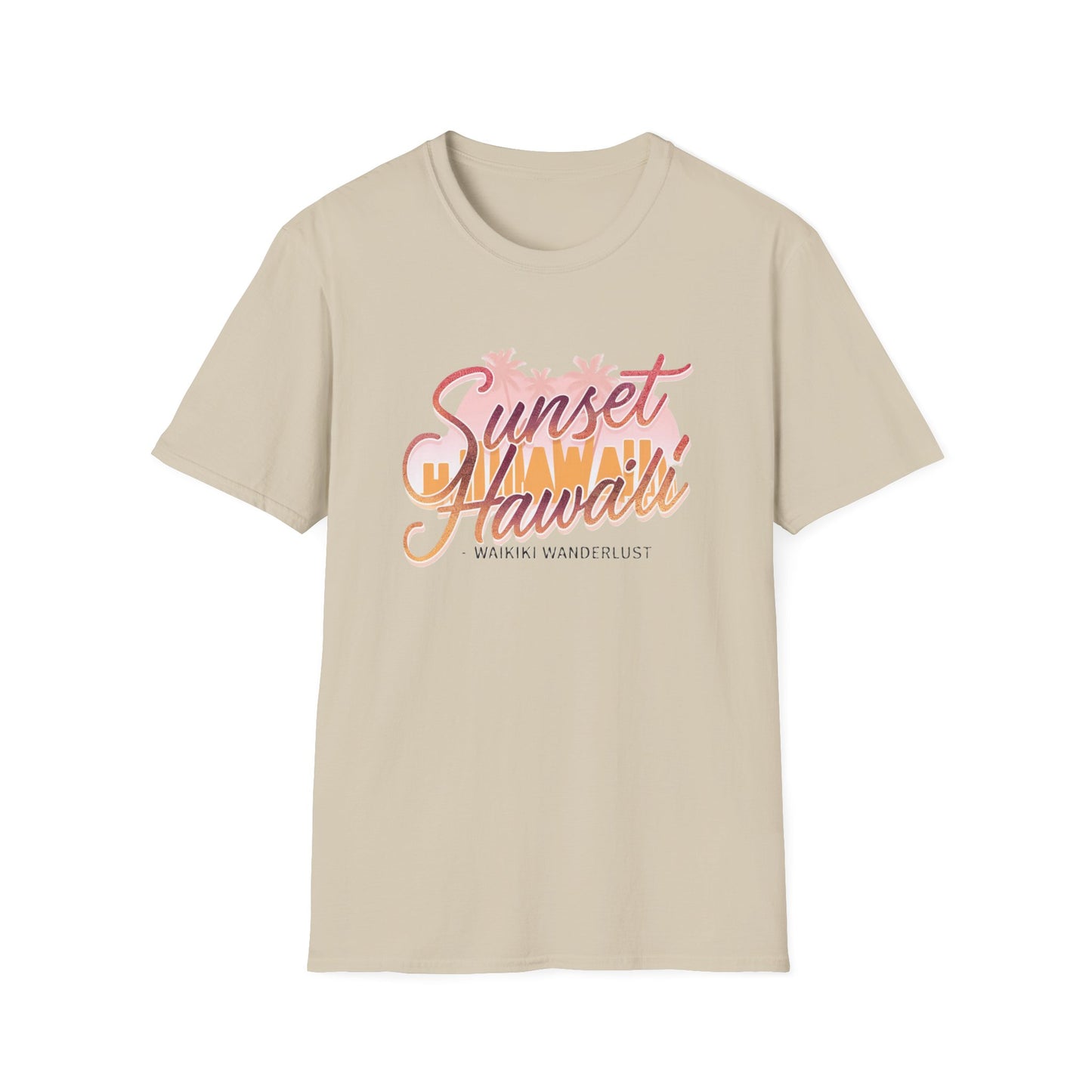 Hawaii Sunset, Wanderlust - Unisex Softstyle T-Shirt