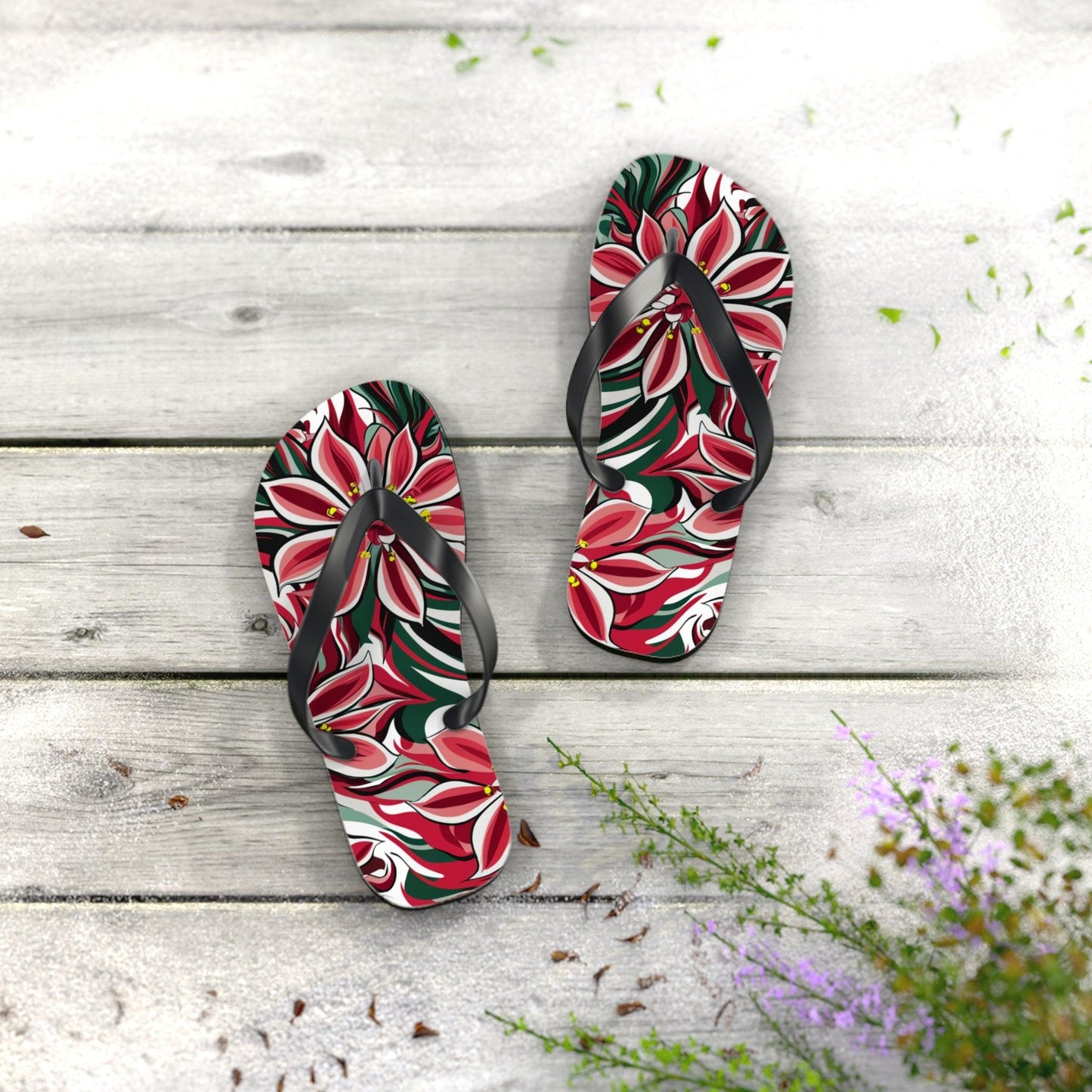 Oleander Flower Inspired Flip Flops, Express Your Beach Loving Self - Coastal Collections