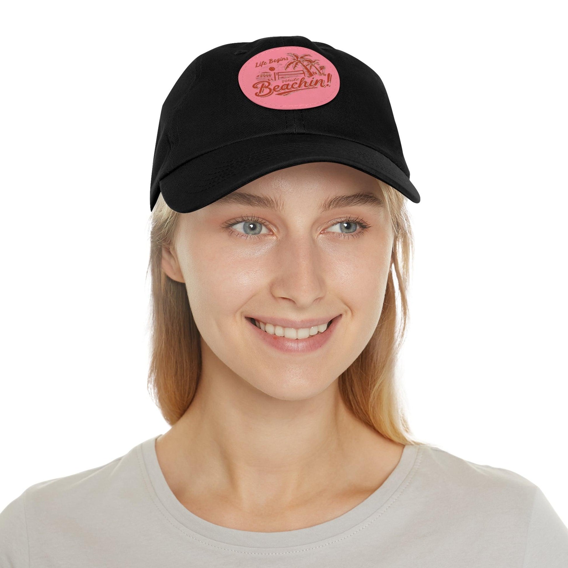 Life Begins While Beachin, Hot Moms Beach Cap, Beach Hair Day Hat - Coastal Collections