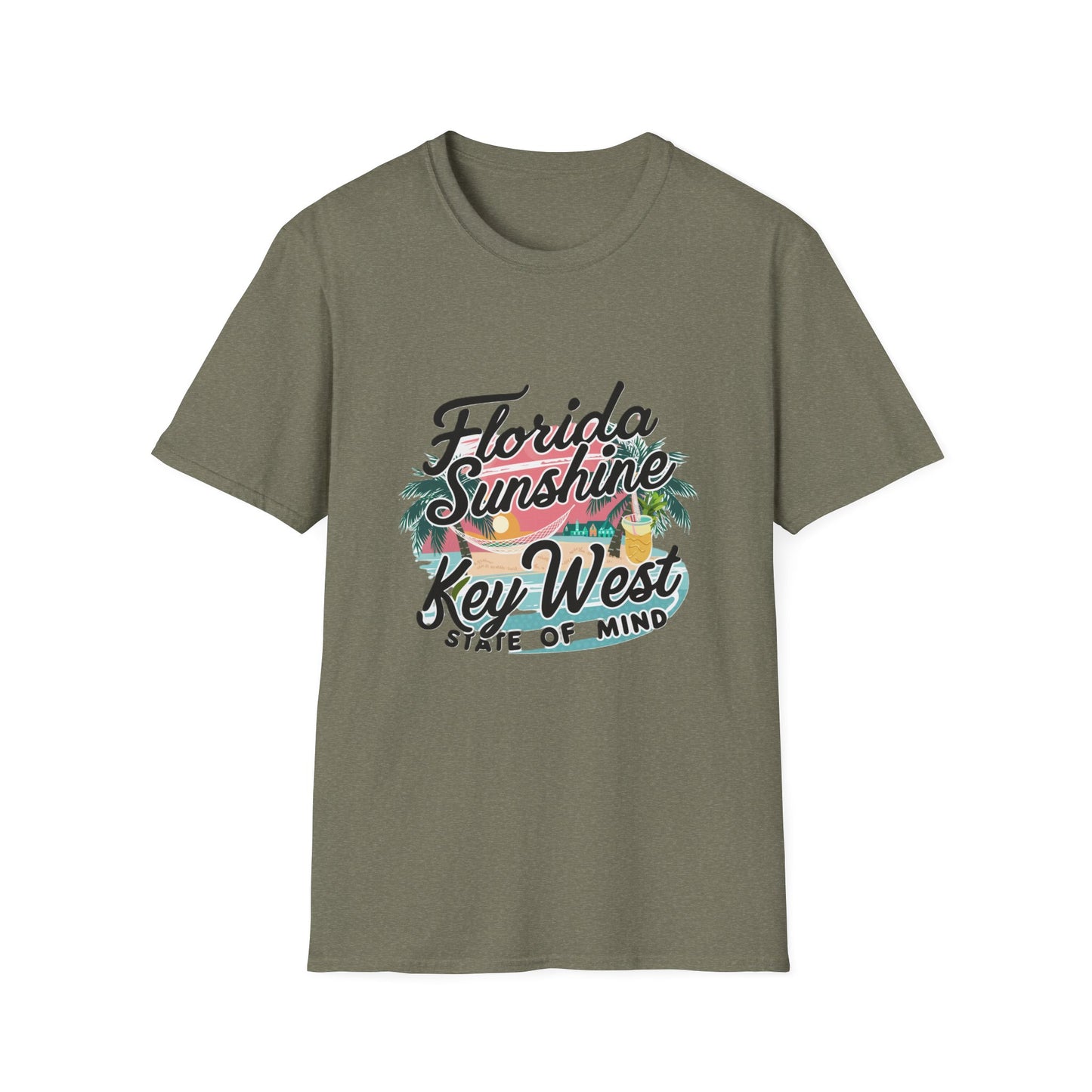 Keywest Florida Sunshine, State of Mind - Unisex Softstyle T-Shirt