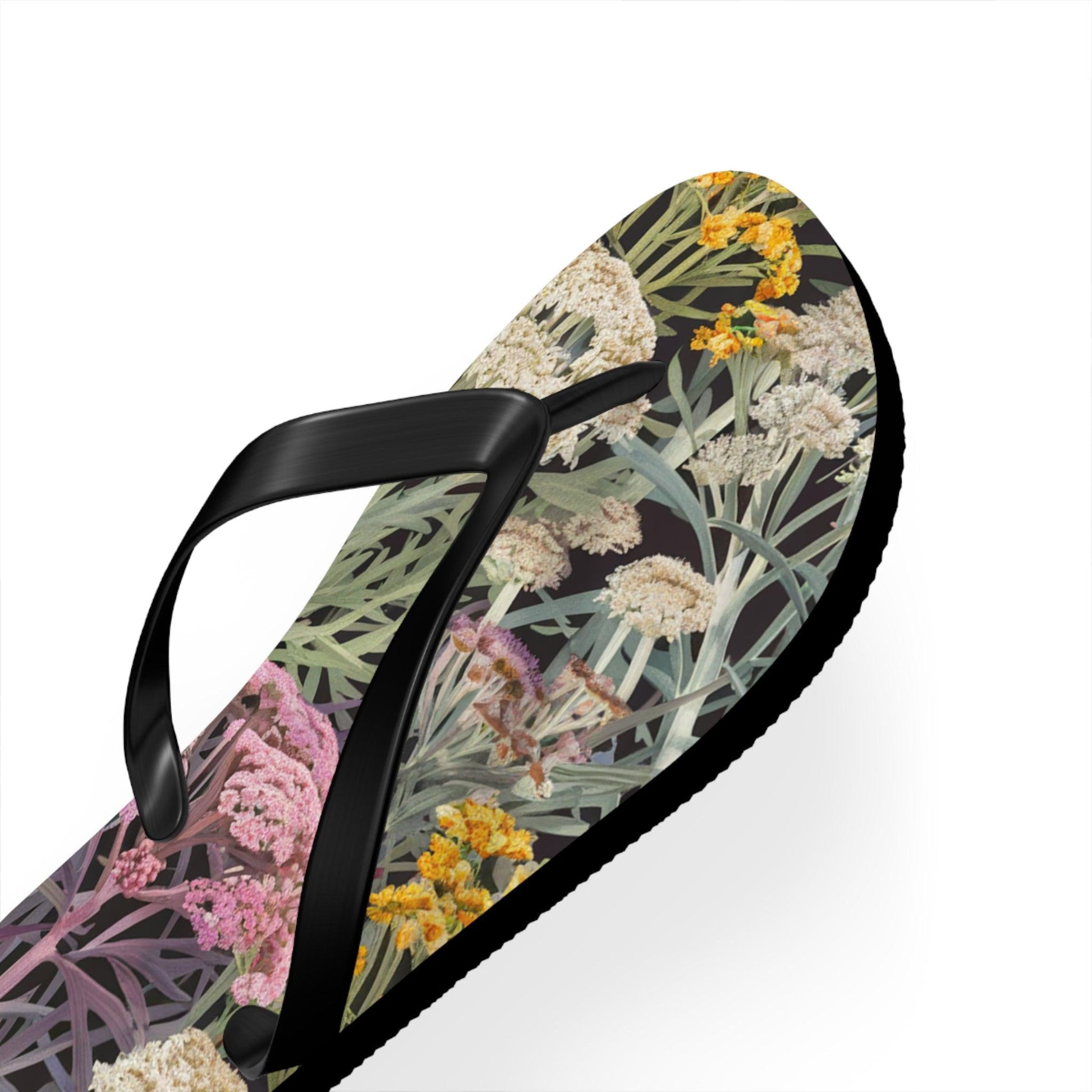 Yarrow Flower Inspired Flip Flops, Express Your Beach Loving Self - Coastal Collections