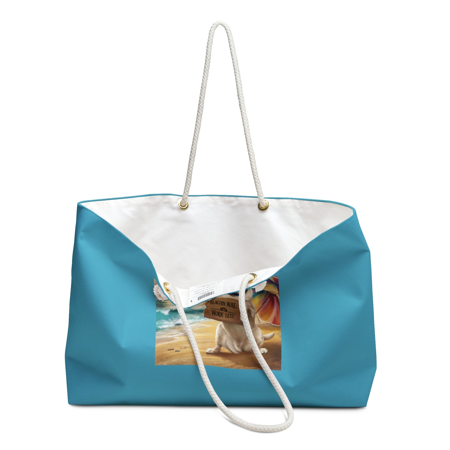 Beachin More Work Less Labrador Retriever - Beach Bag