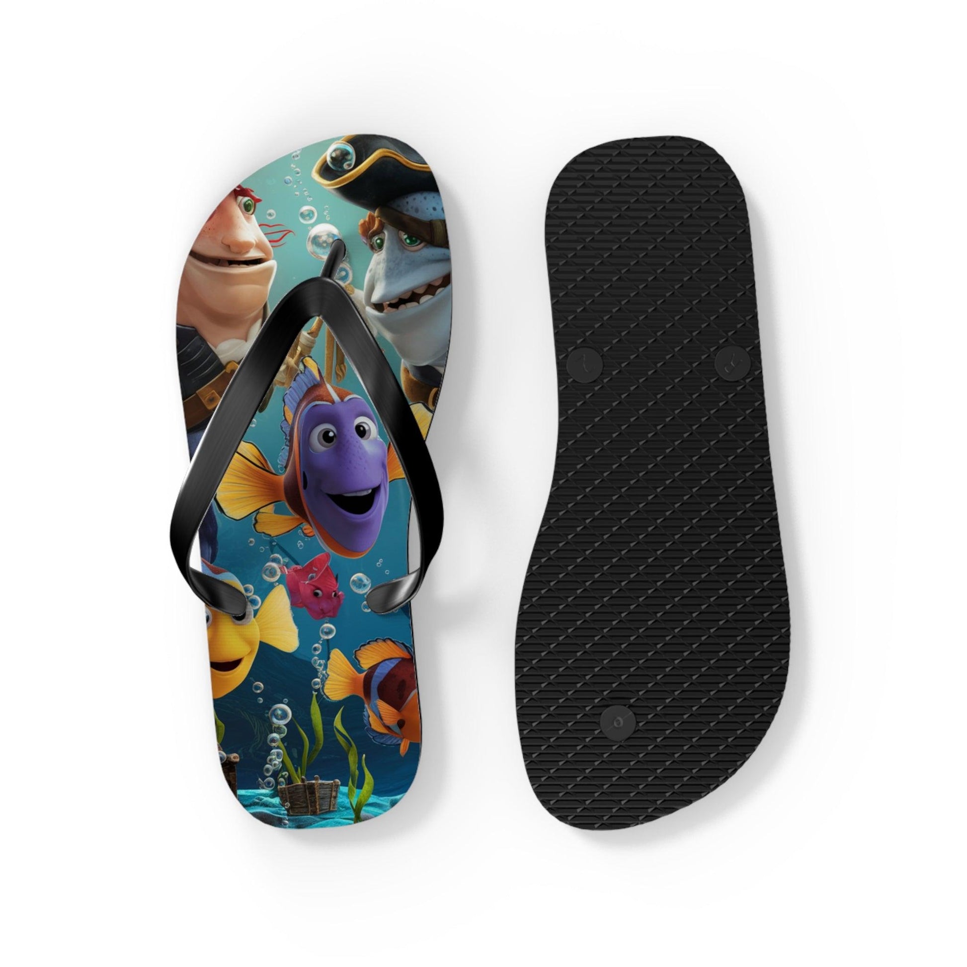 Comical Fish and Pirates Inspired Flip Flops, Express Your Beach Loving Self - Coastal Collections