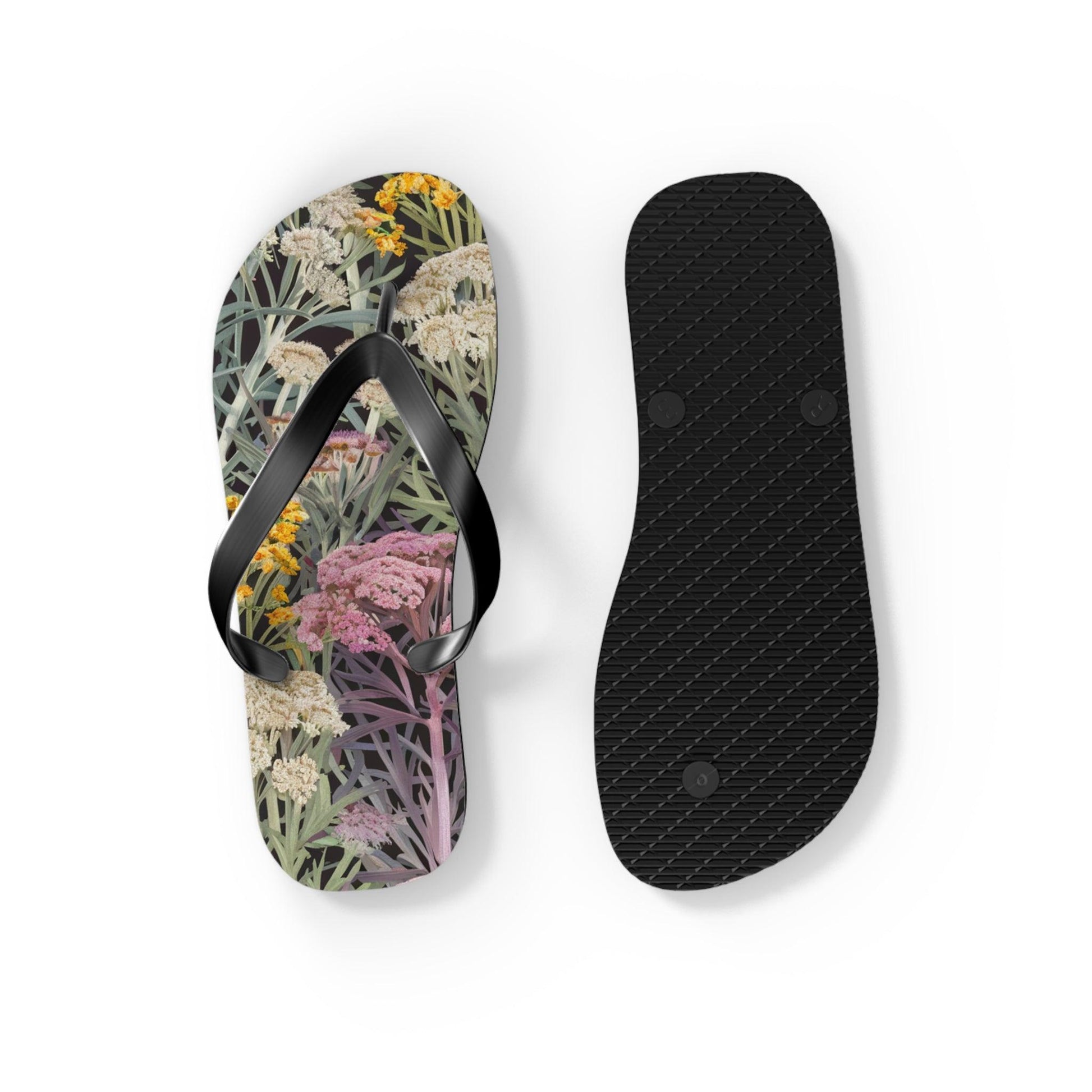 Yarrow Flower Inspired Flip Flops, Express Your Beach Loving Self - Coastal Collections