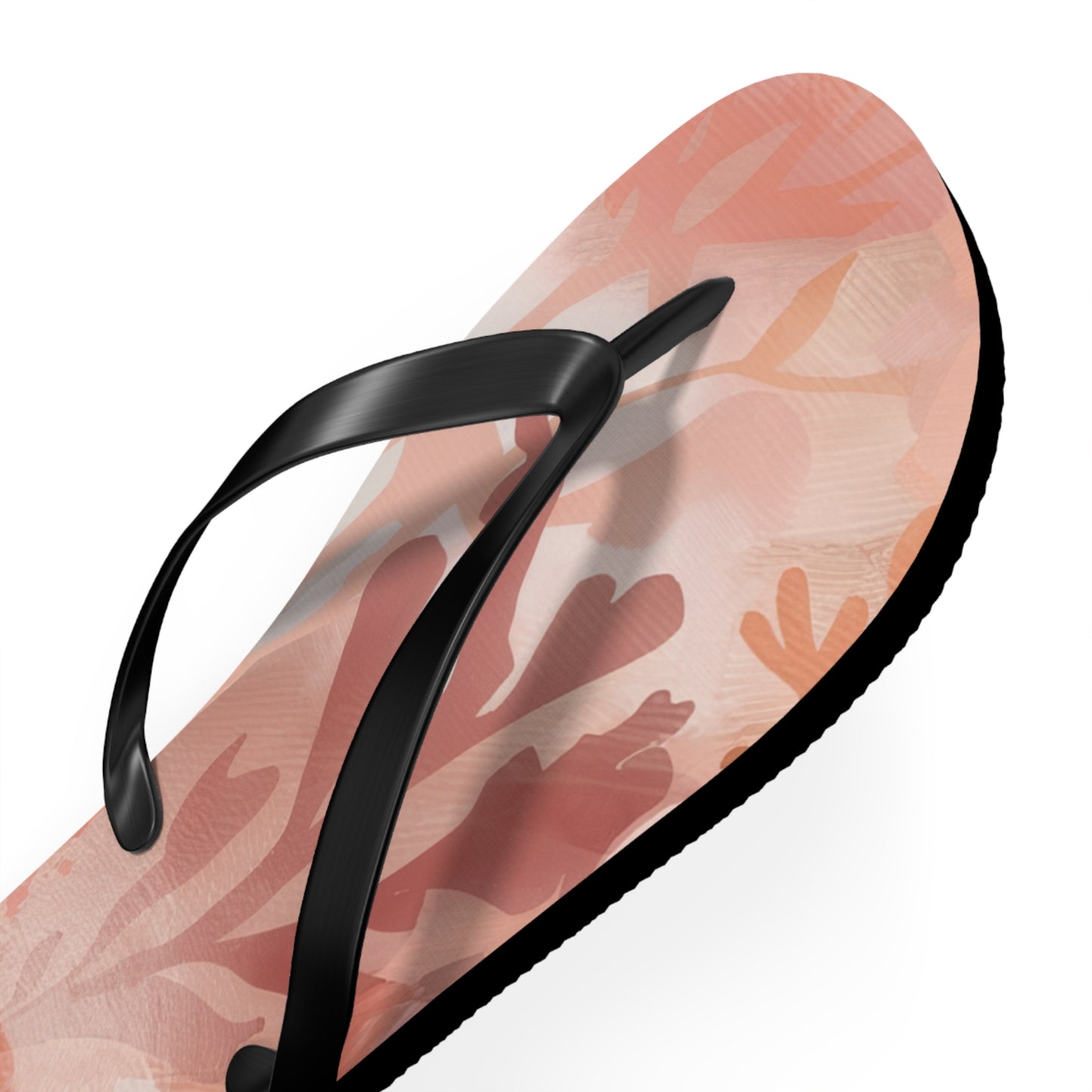 Coral Abstract Beach - Flip Flops, Sandals