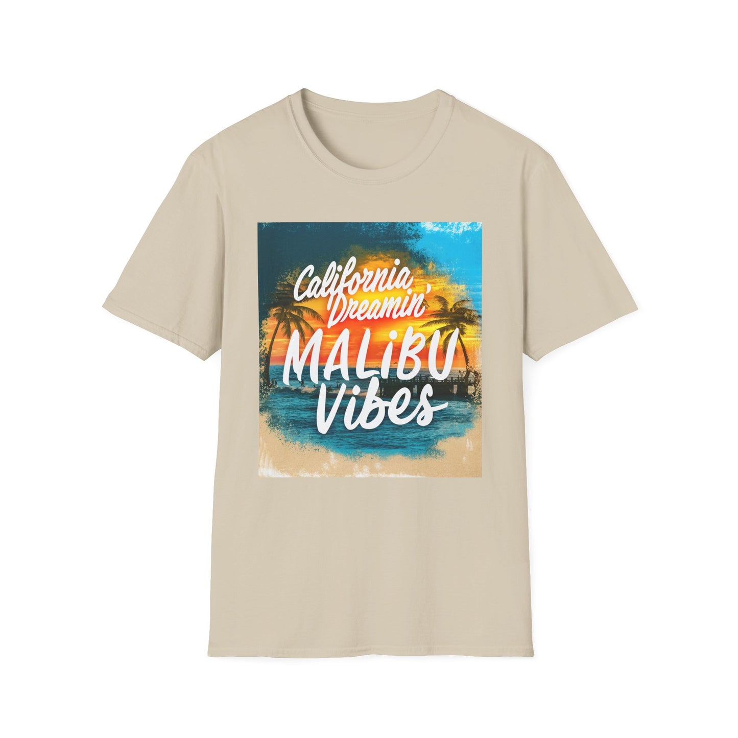 California Dreamin, Malibu Vibes - Unisex Softstyle T-Shirt