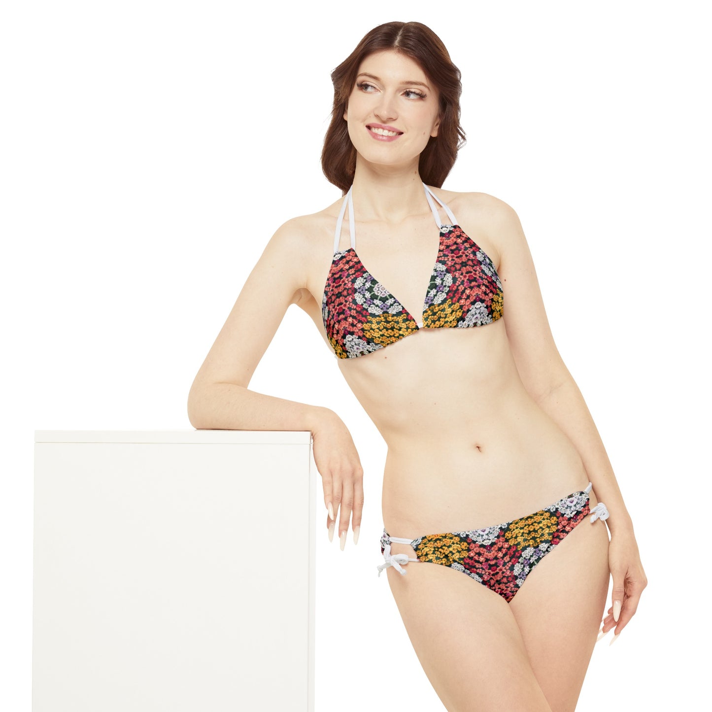 Yarrow Flower Strappy Bikini Set