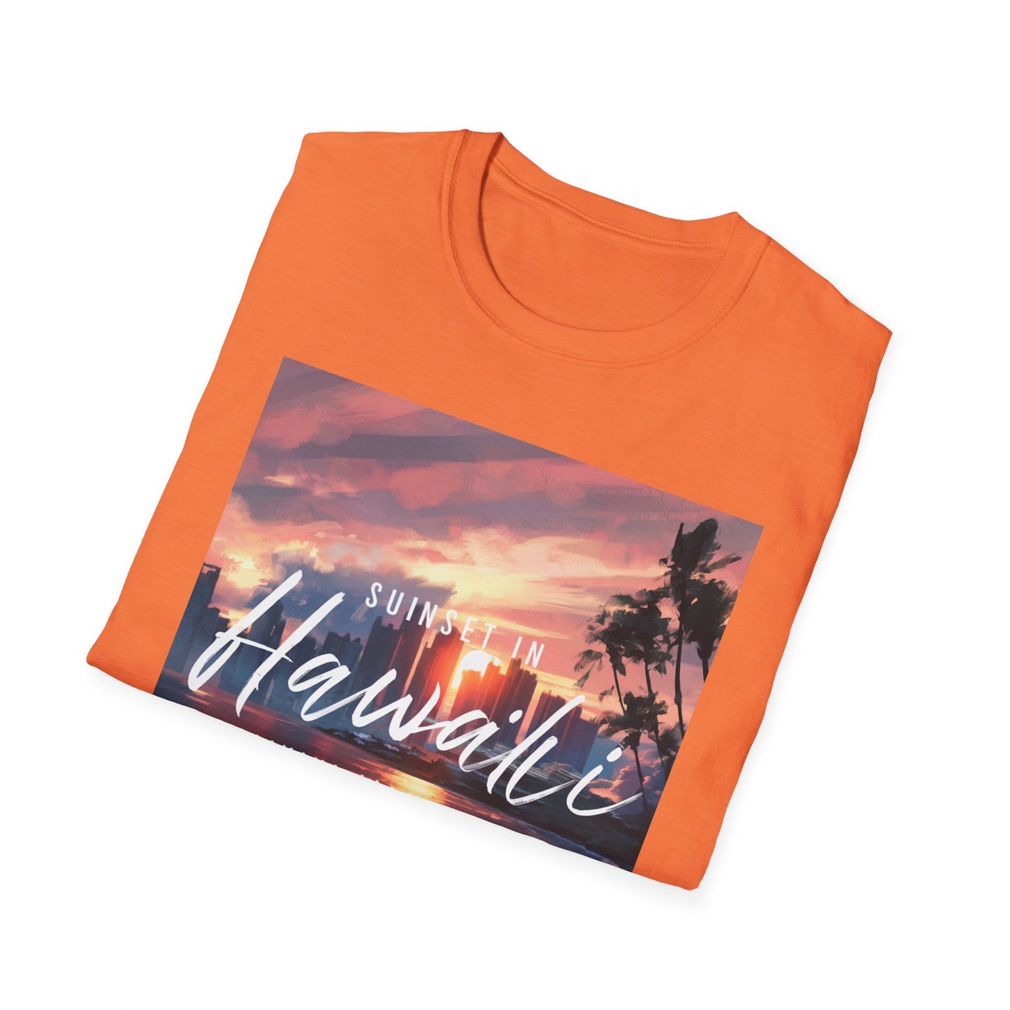 Hawaii Sunset, Waikiki Wanderlust - Unisex Softstyle T-Shirt