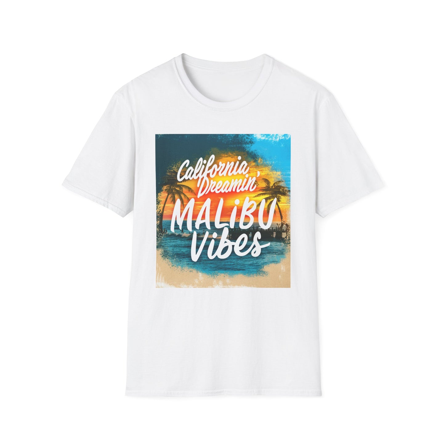 California Dreamin, Malibu Vibes - Unisex Softstyle T-Shirt