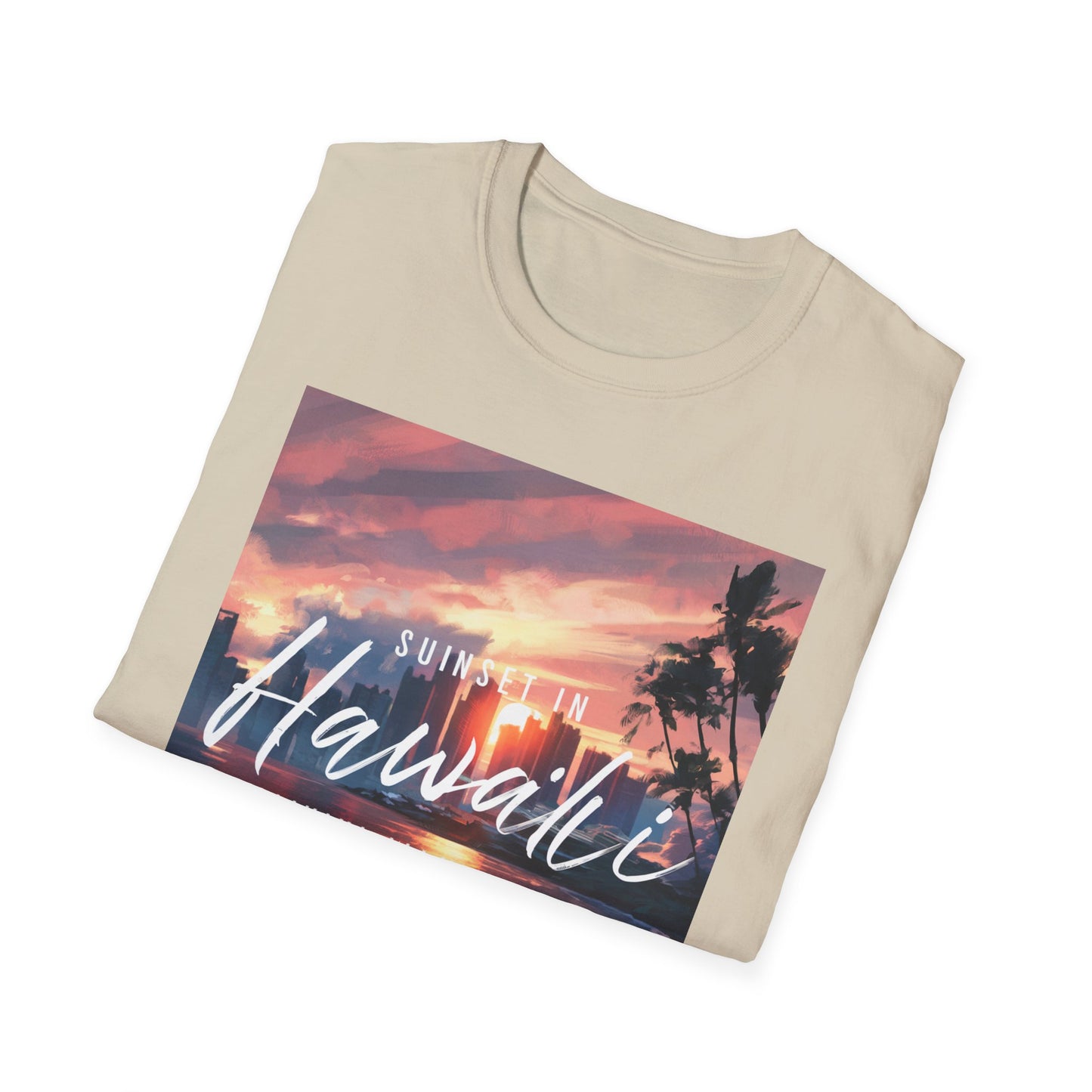 Hawaii Sunset, Waikiki Wanderlust - Unisex Softstyle T-Shirt