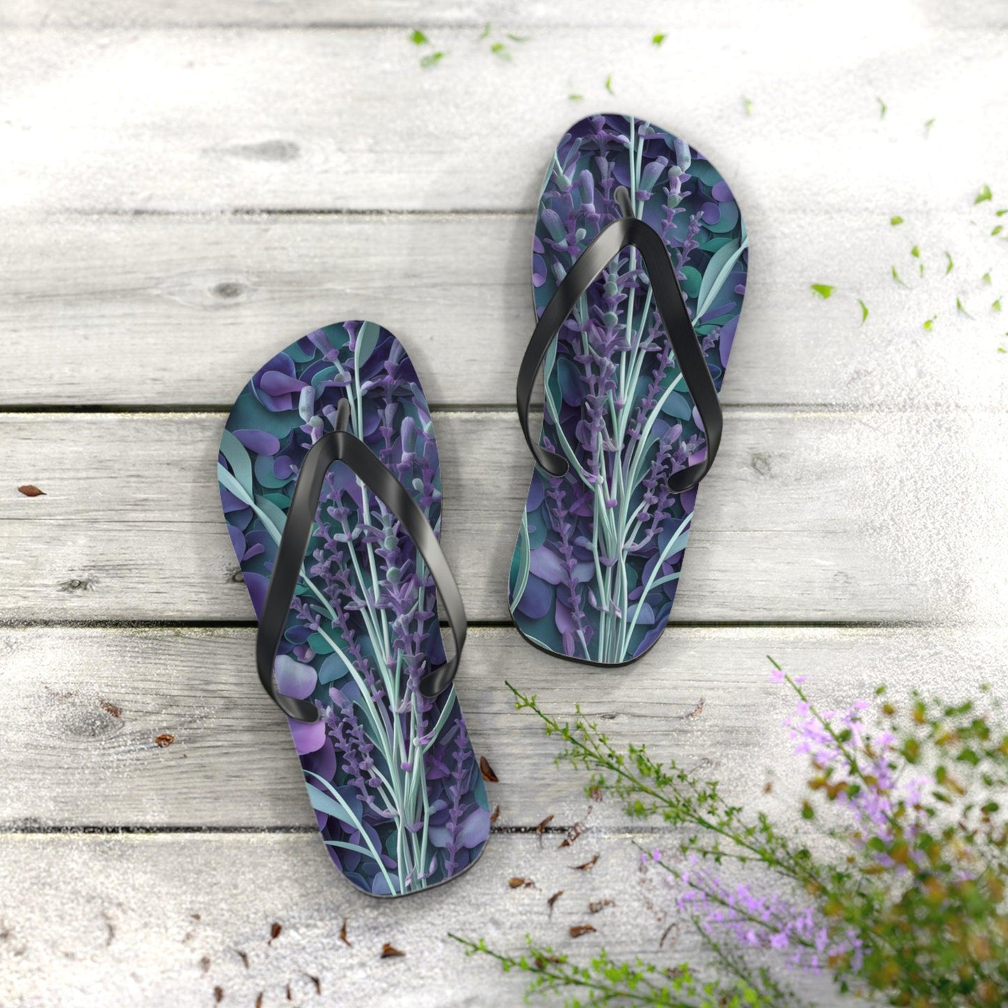 Lavendar Inspired Flip Flops, Express Your Beach Loving Self - Coastal Collections