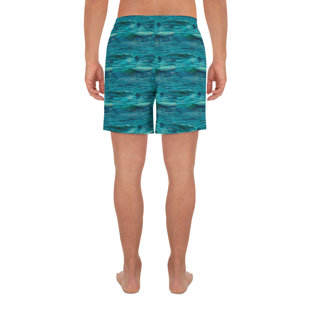 Beachin Styles© Ocean Blues Men's Long Shorts