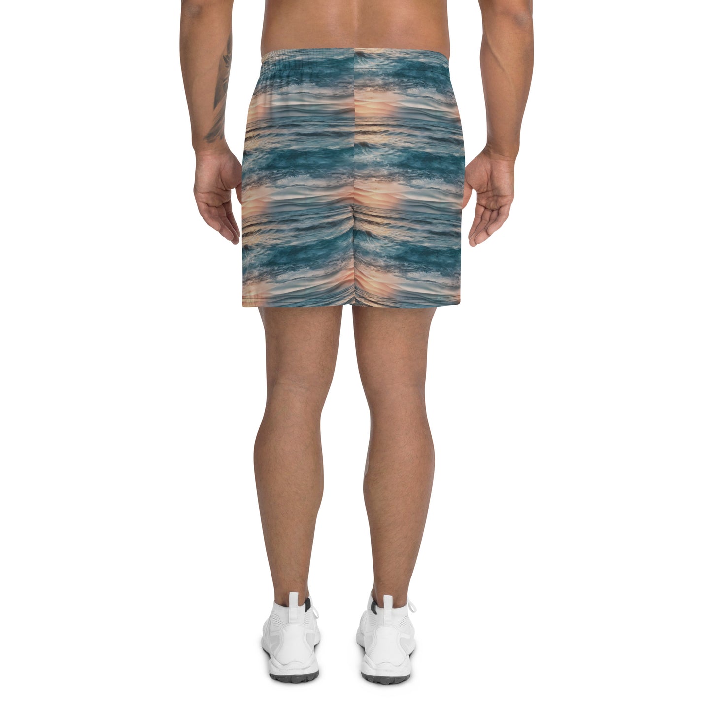 Beachin Styles© Sunsetting Over Ocean Waves Inspired Long Shorts