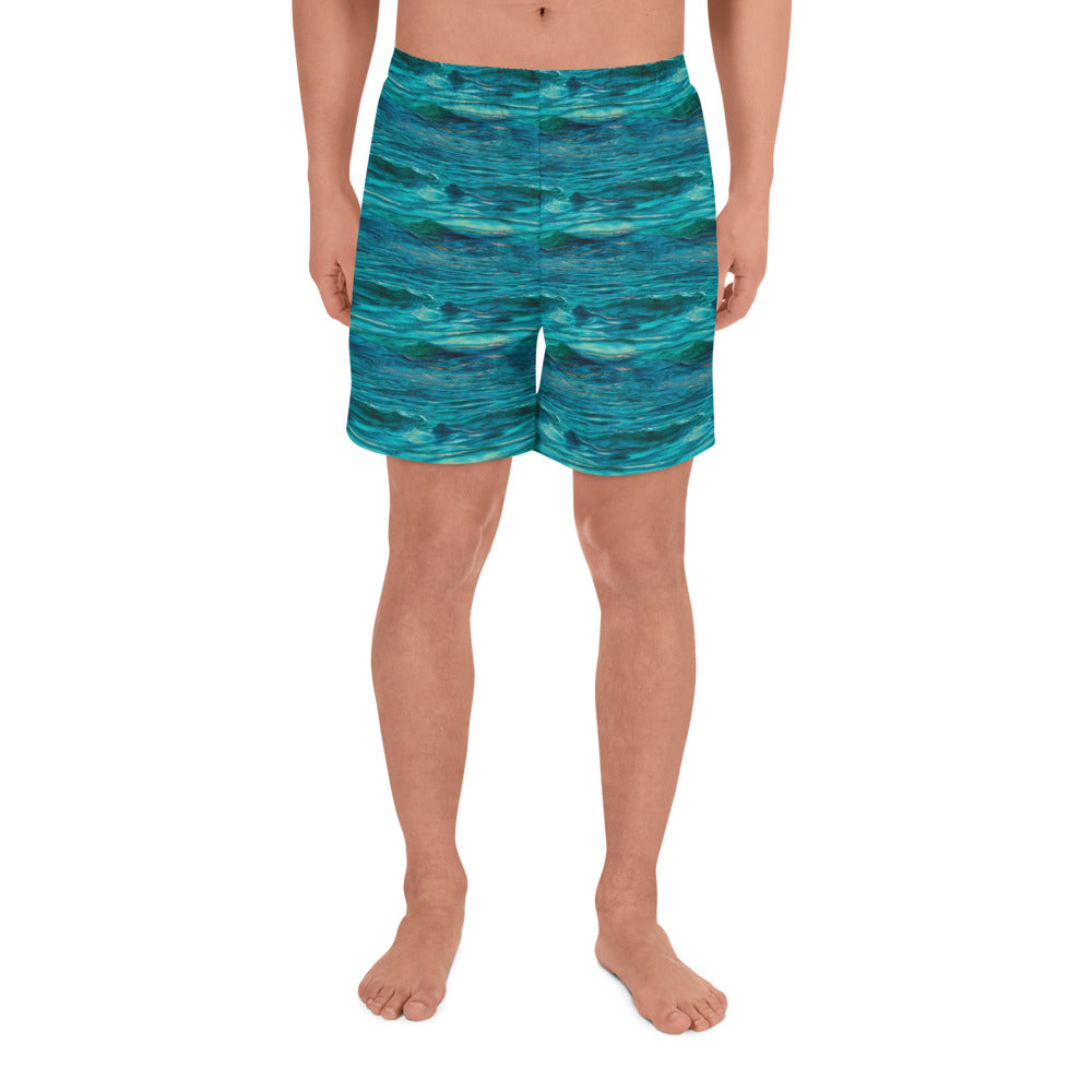 Beachin Styles© Ocean Blues Men's Long Shorts