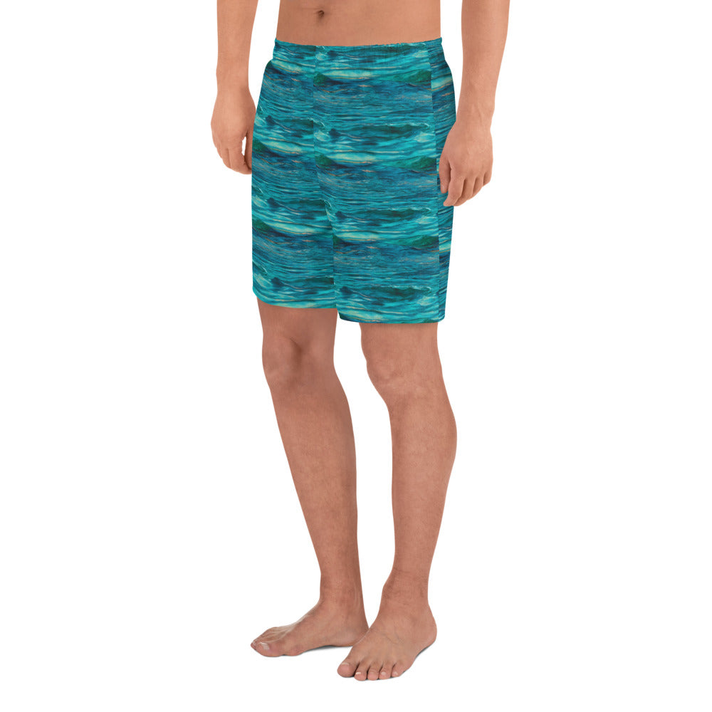 Beachin Styles© Ocean Blues Men's Long Shorts