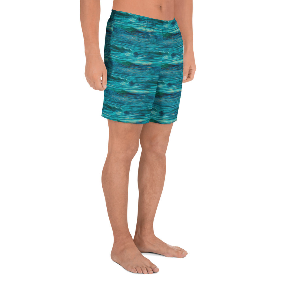 Beachin Styles© Ocean Blues Men's Long Shorts