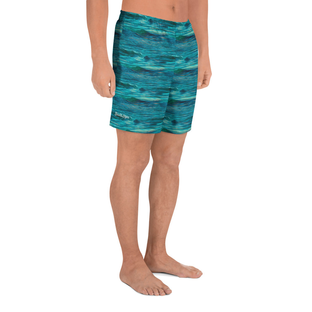 Beachin Styles© Ocean Blues Men's Long Shorts