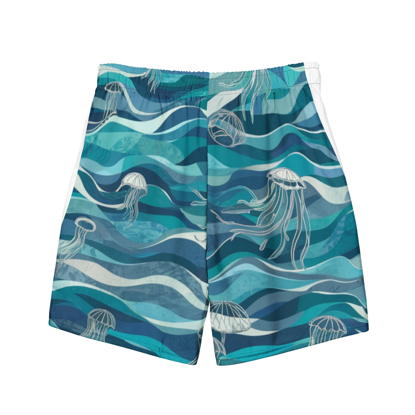 Jellyfish and Oceanwaves - Men's swim trunks